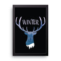 Winter Deer framed wall art print — HIBR