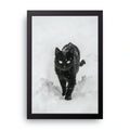 Snow Cat framed wall art print — HIBR