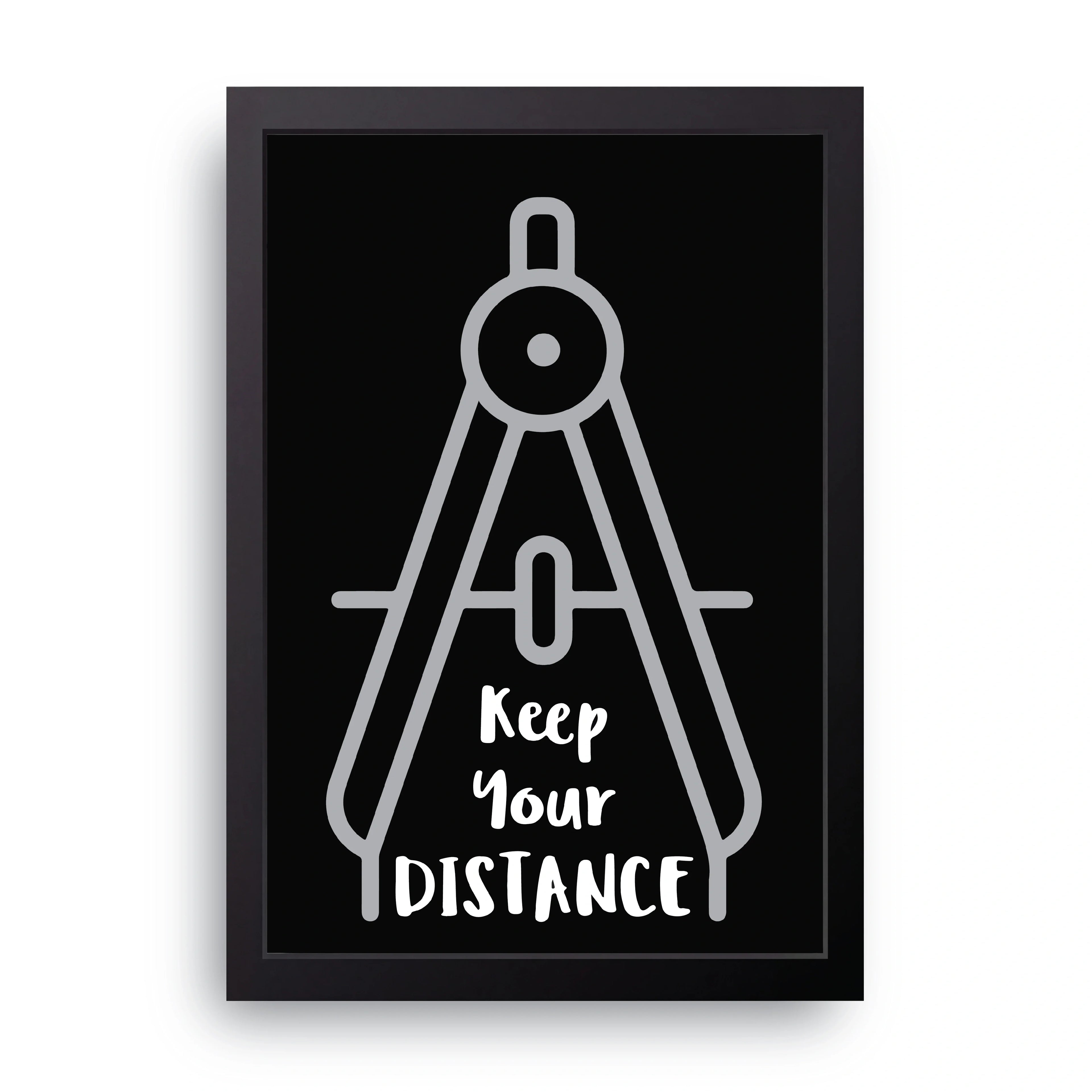 Keep Your Distance framed wall art print — HIBR