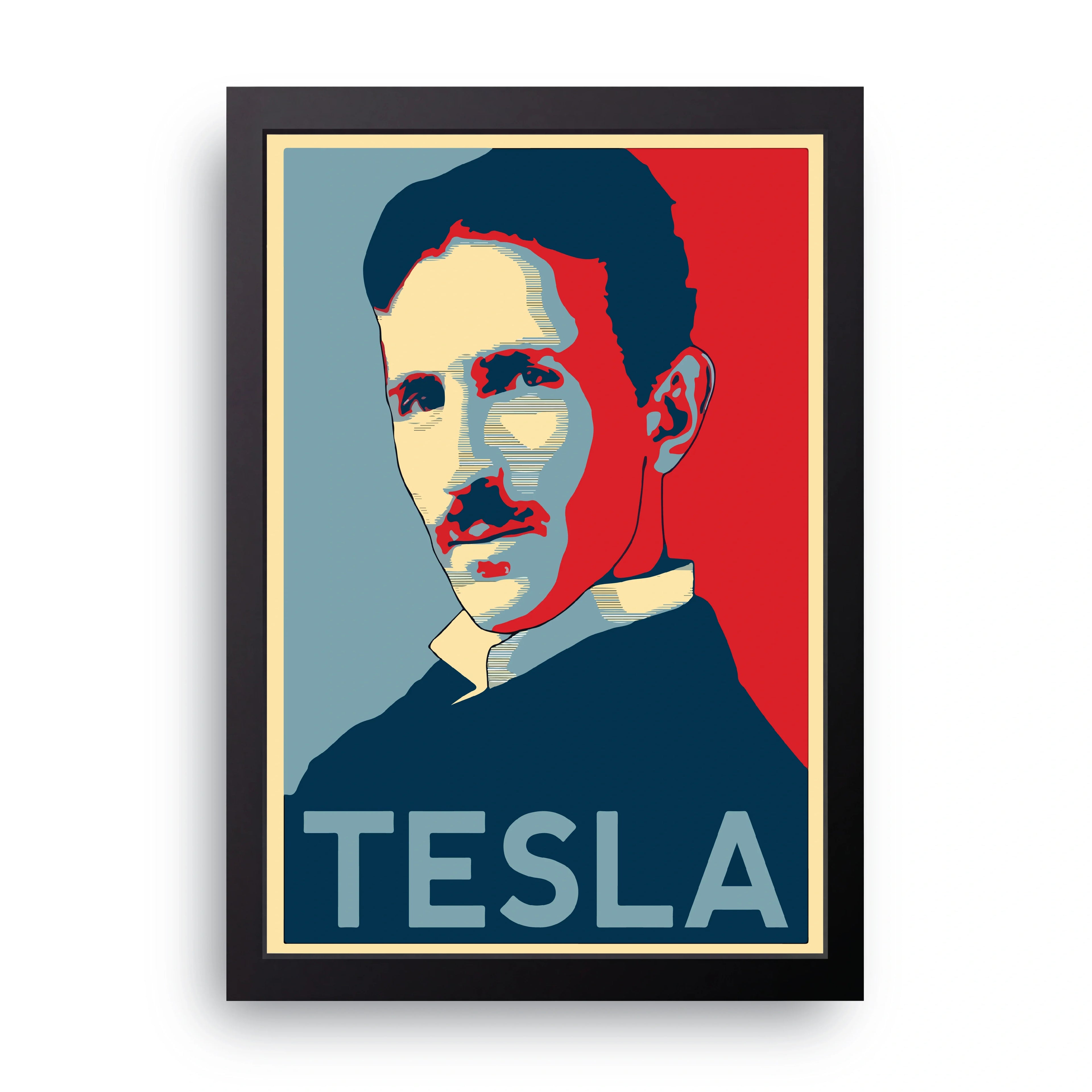 Nikola Tesla framed wall art print — HIBR