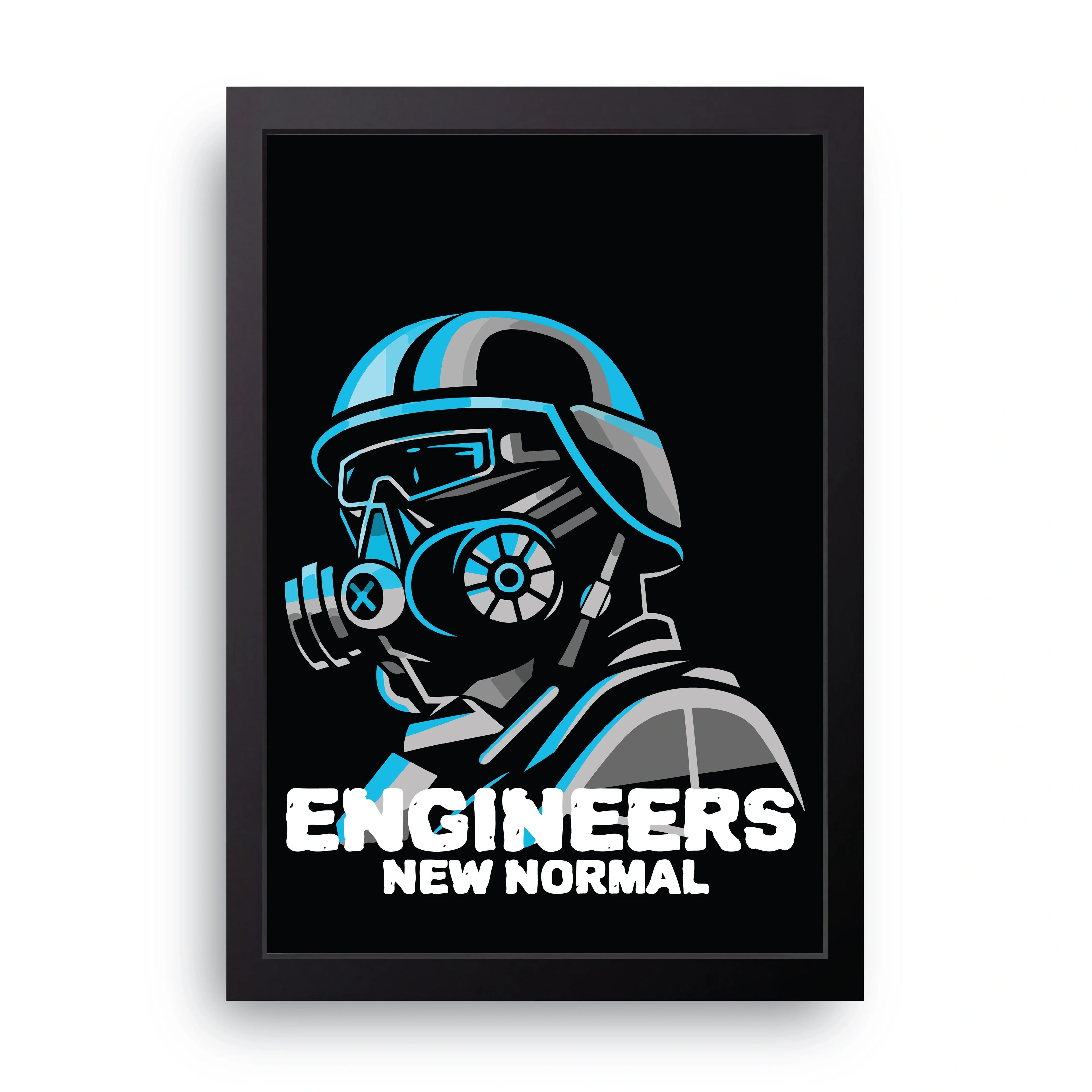 Engineers New Normal framed wall art print — HIBR