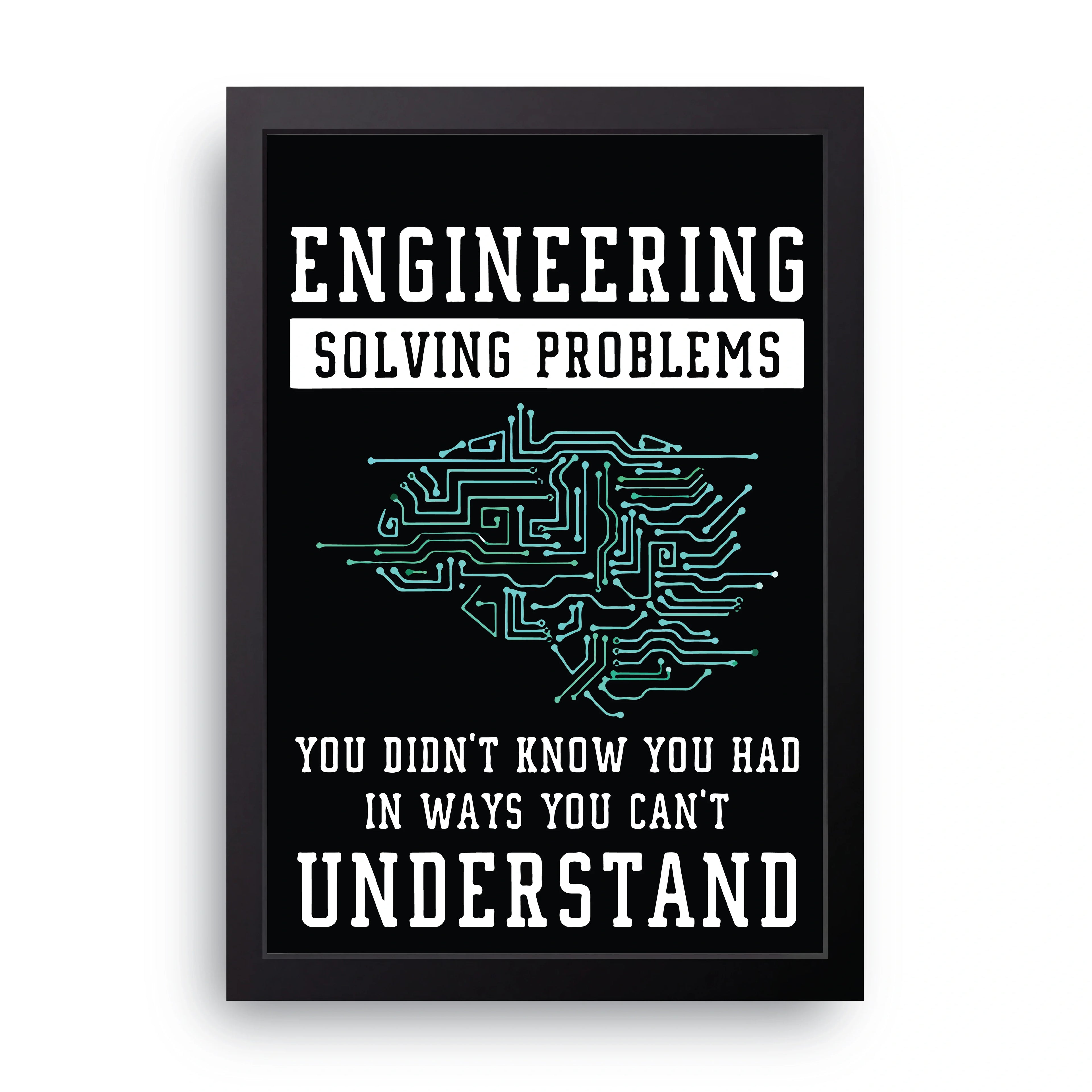 Engineering Solving Problems framed wall art print — HIBR