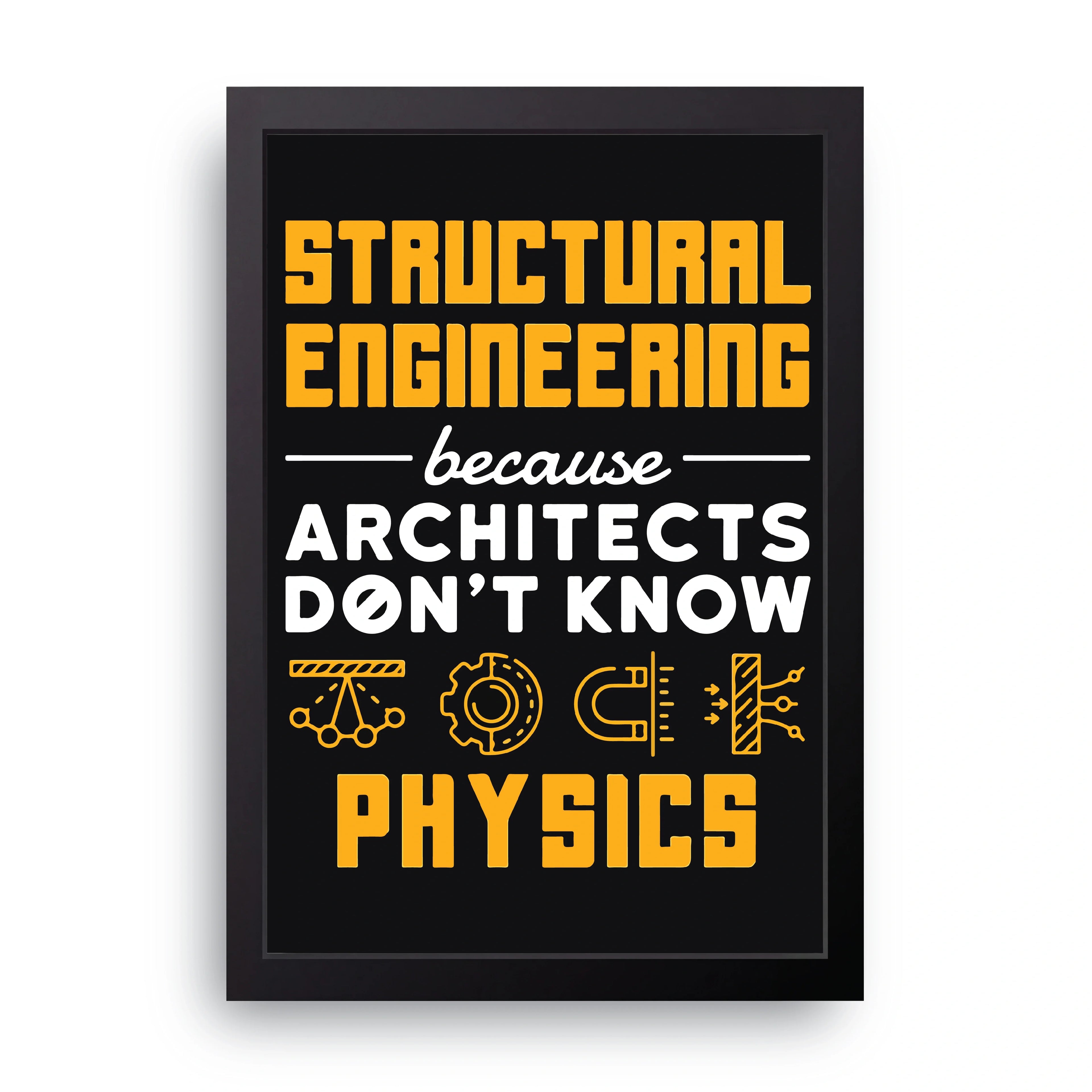 Structural Engineering framed wall art print — HIBR
