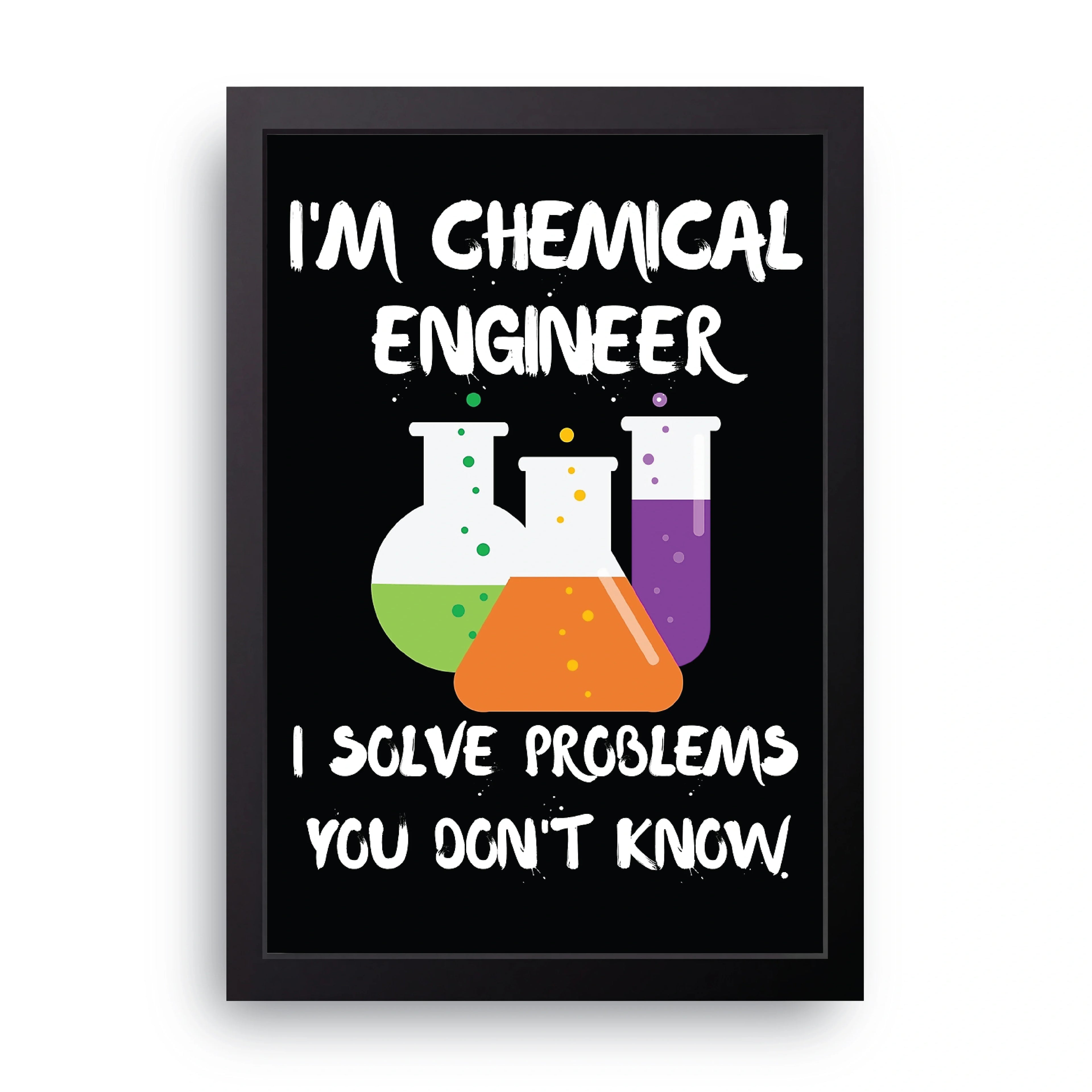 Chemical Engineer framed wall art print — HIBR