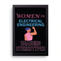 Electrical Engineering Women framed wall art print — HIBR