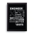 Idiot Proof framed wall art print — HIBR