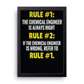 Chemical Engineer Rules framed wall art print — HIBR