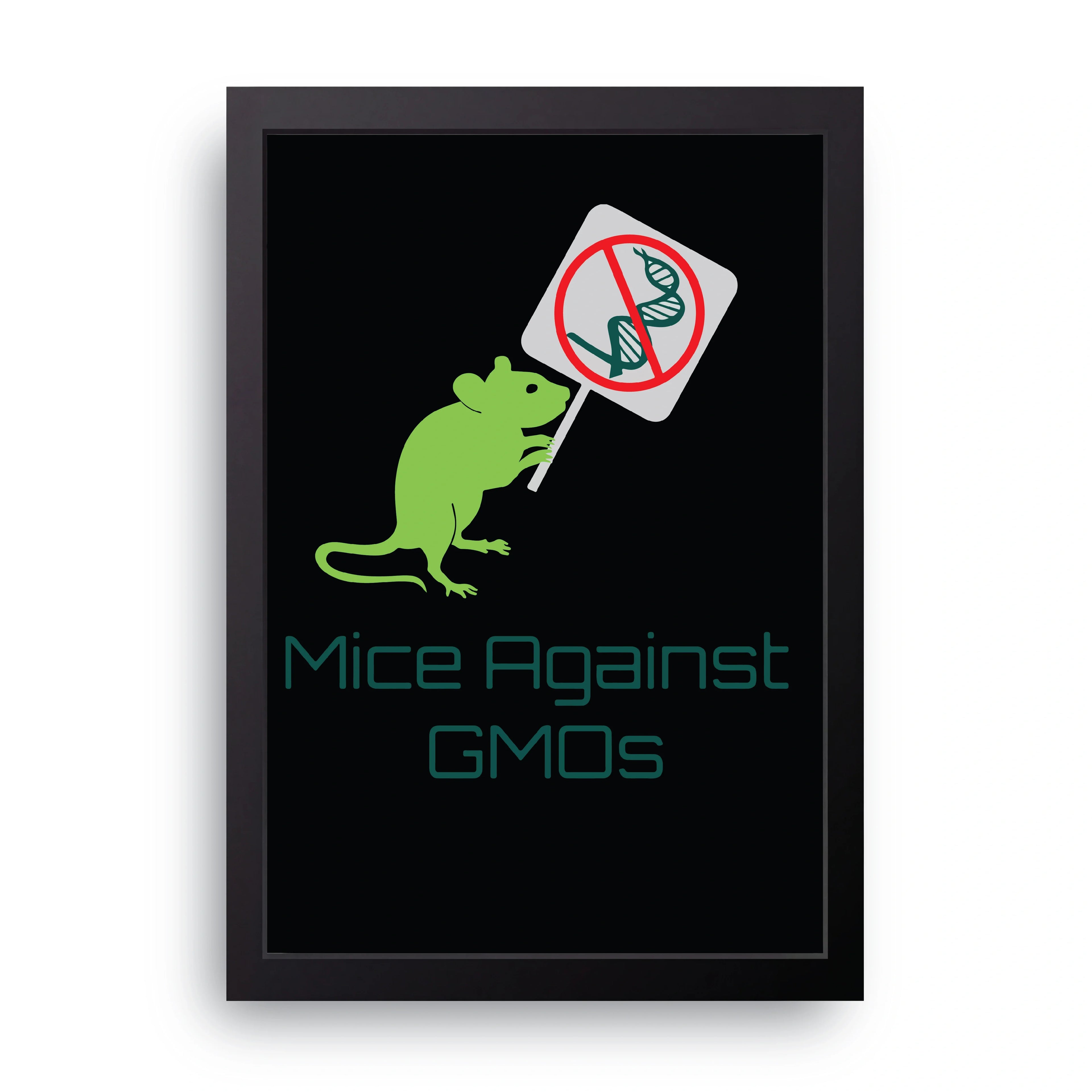 Mice Against GMOs framed wall art print — HIBR
