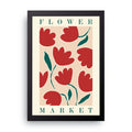 Red Tulip Market framed wall art print — HIBR