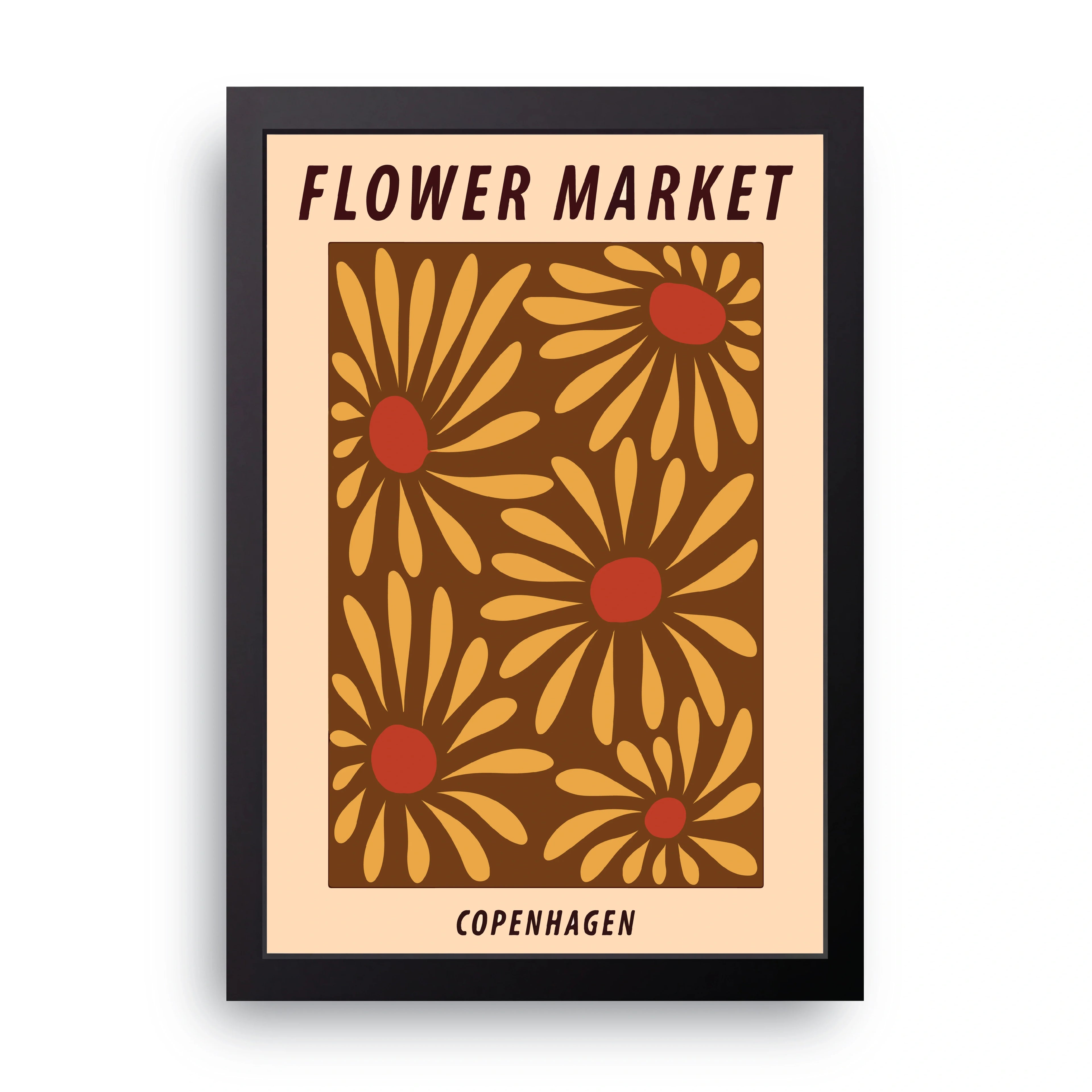 Flower Market Copenhagen framed wall art print — HIBR