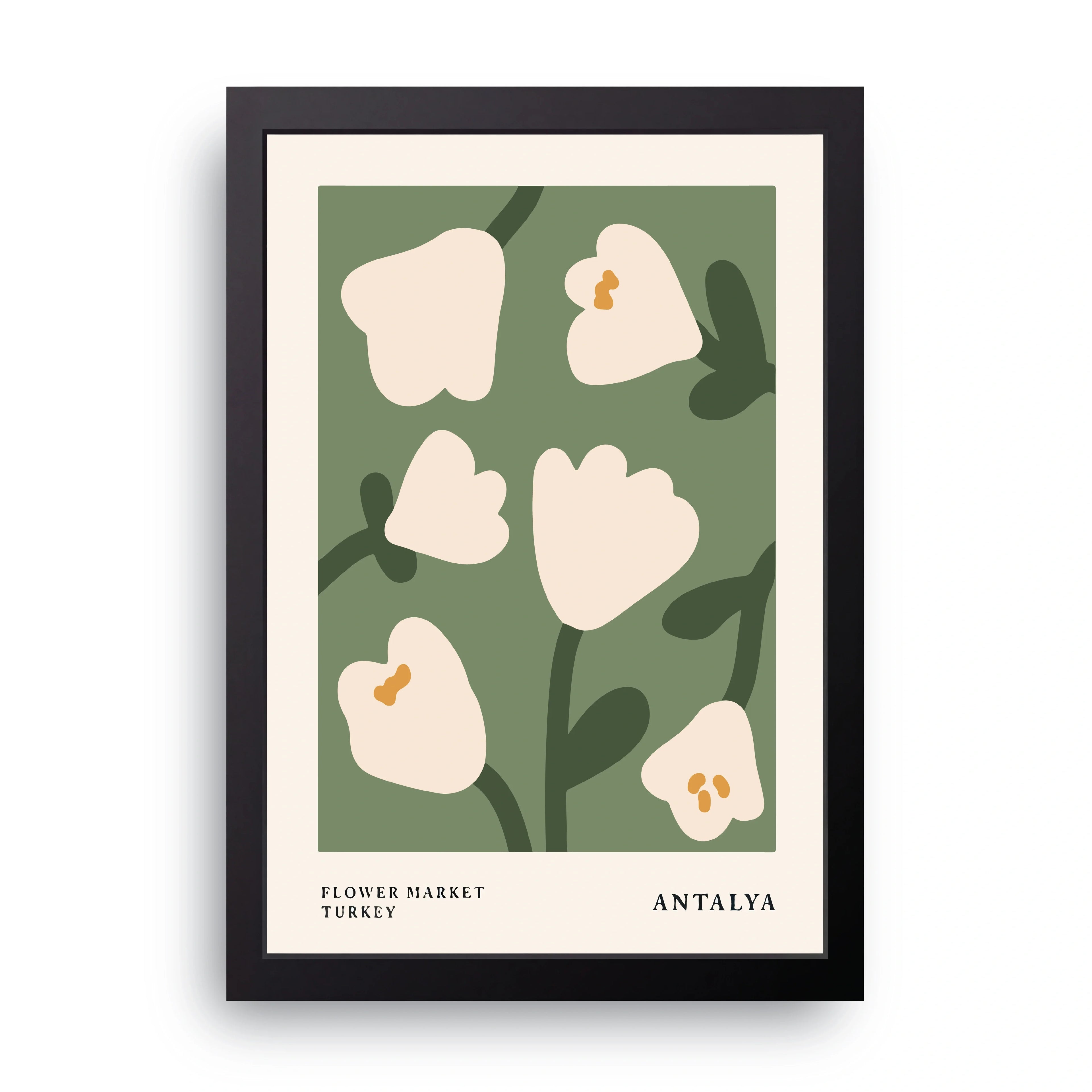 Flower Market Antalya framed wall art print — HIBR