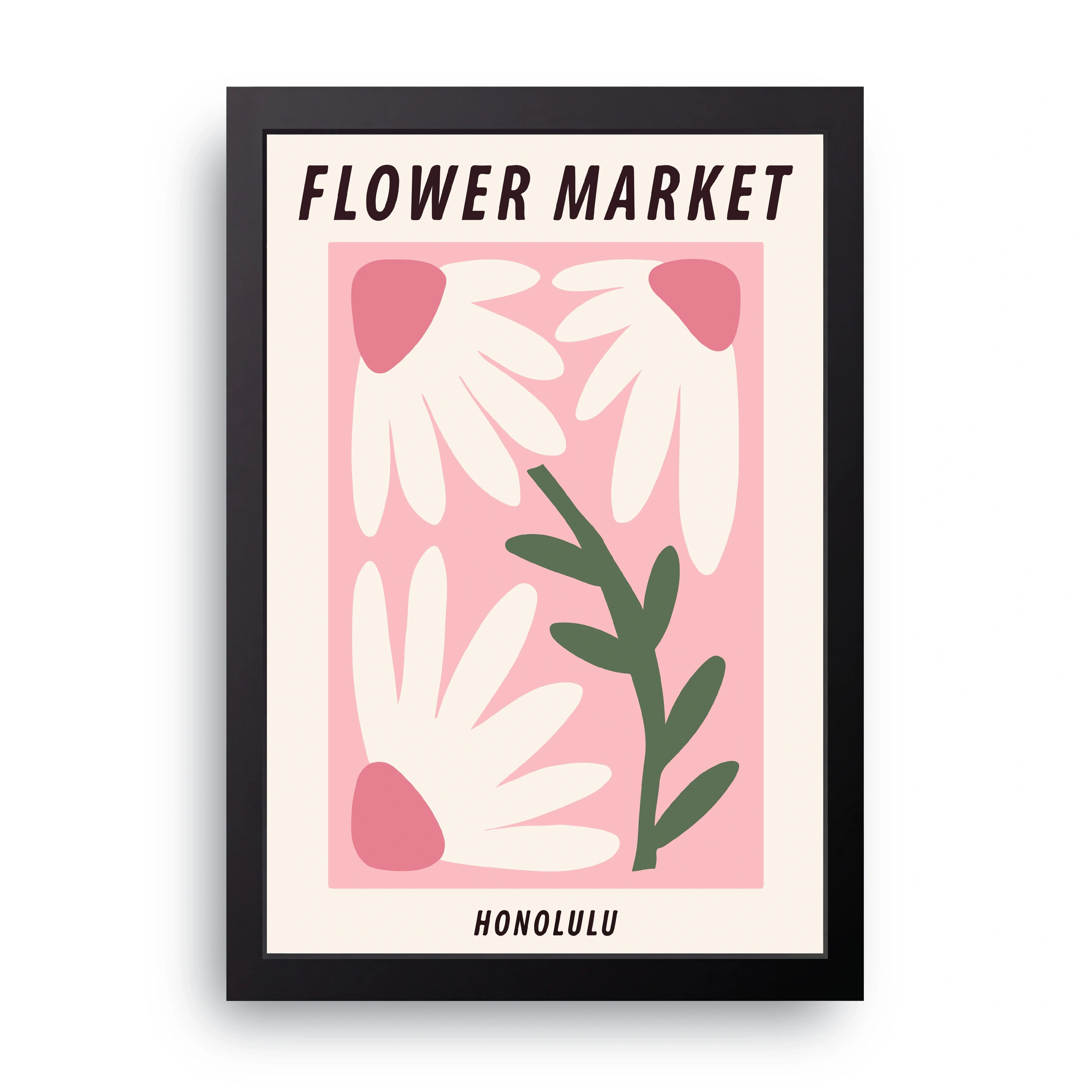 Flower Market Honolulu 2 framed wall art print — HIBR
