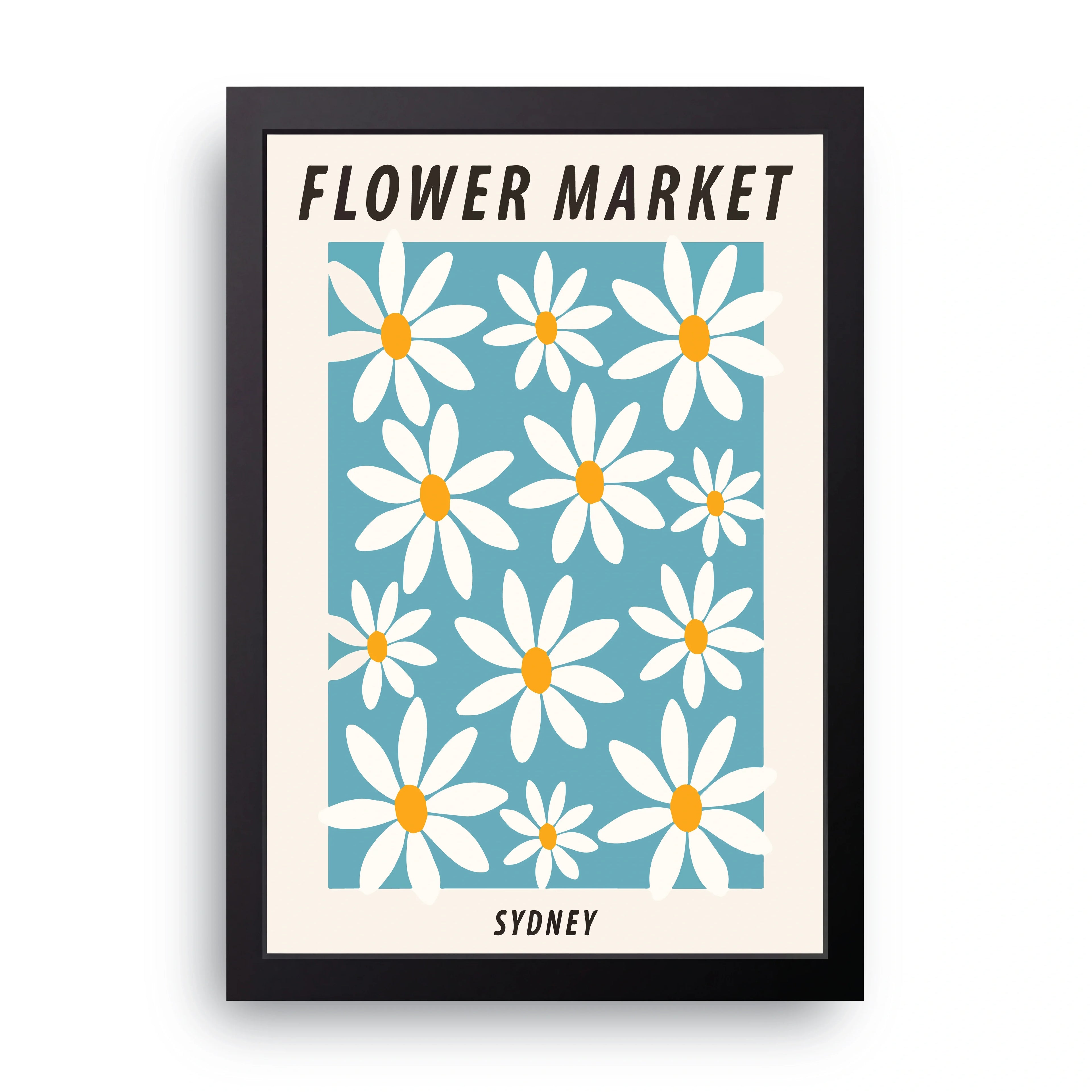 Flower Market Sydney framed wall art print — HIBR