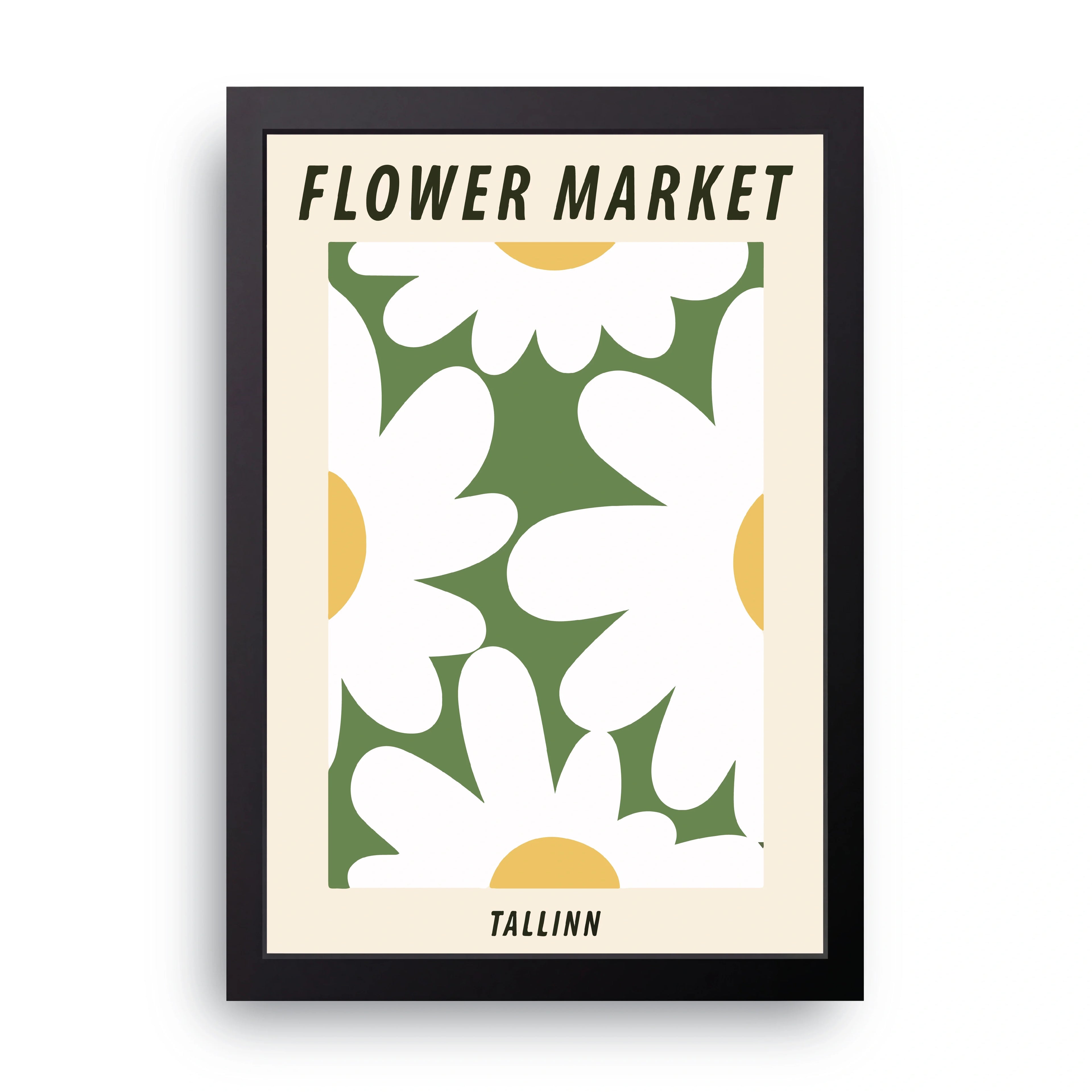 Flower Market Tallinn framed wall art print — HIBR