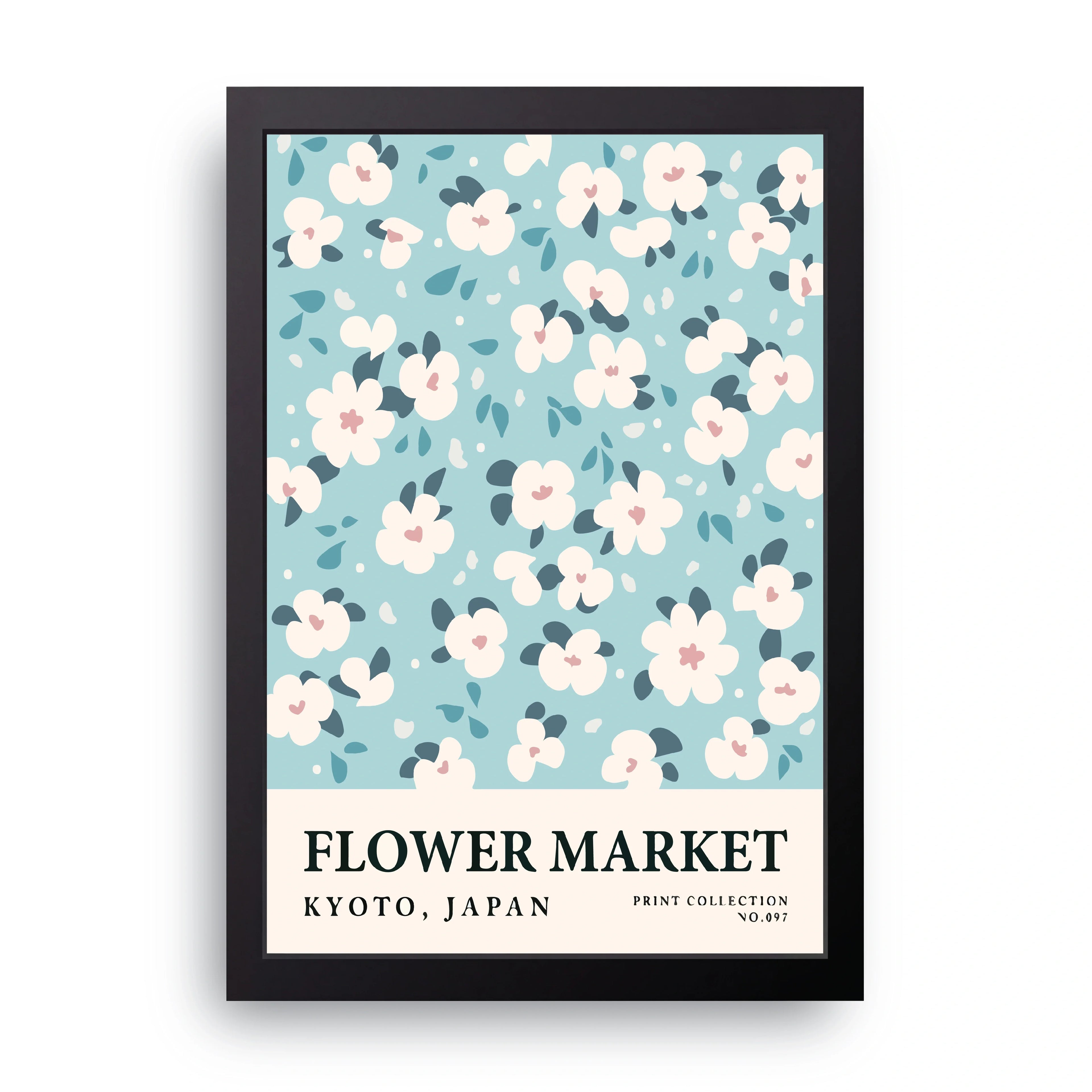 Flower Market Kyoto framed wall art print — HIBR