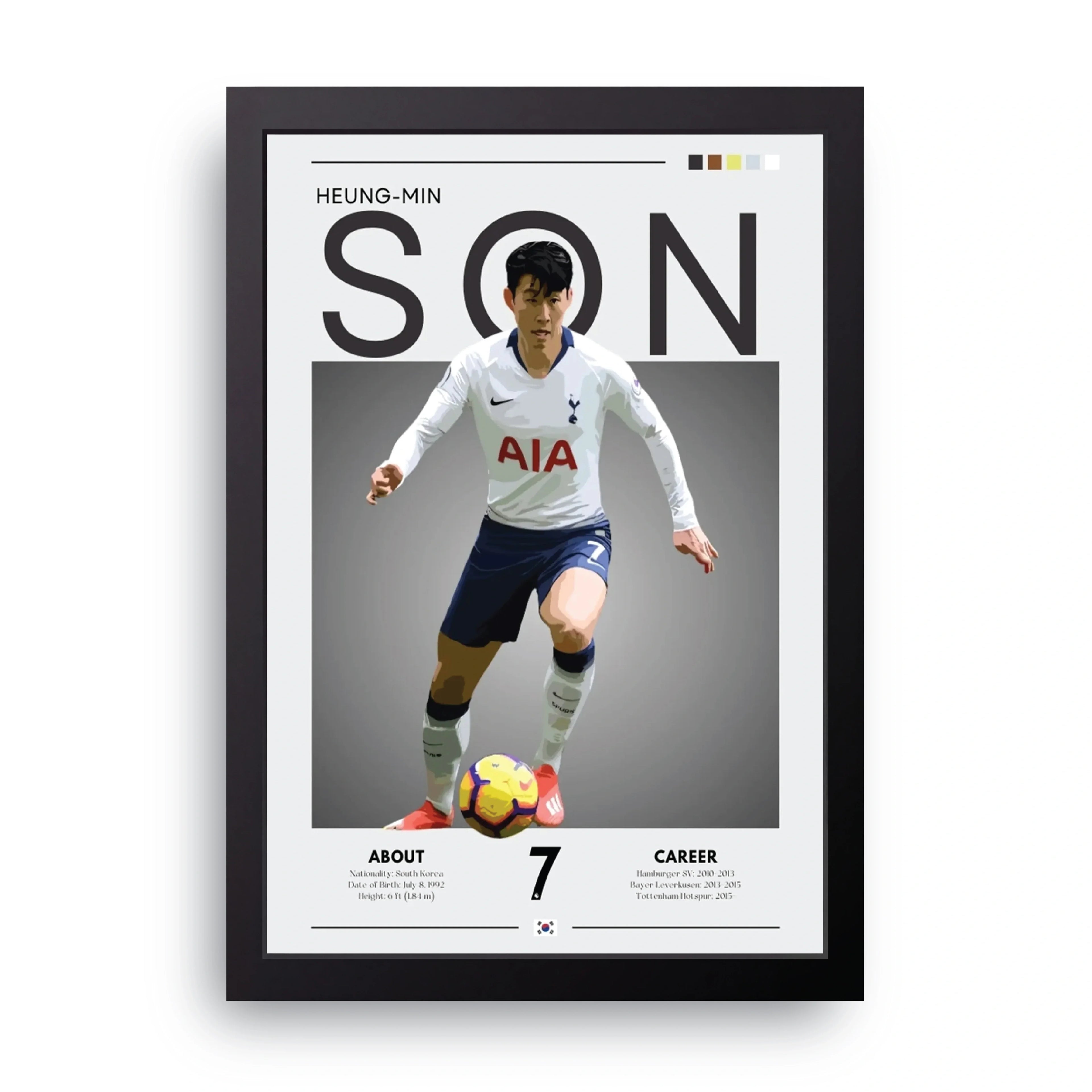 Son Heung-min framed wall art print — HIBR