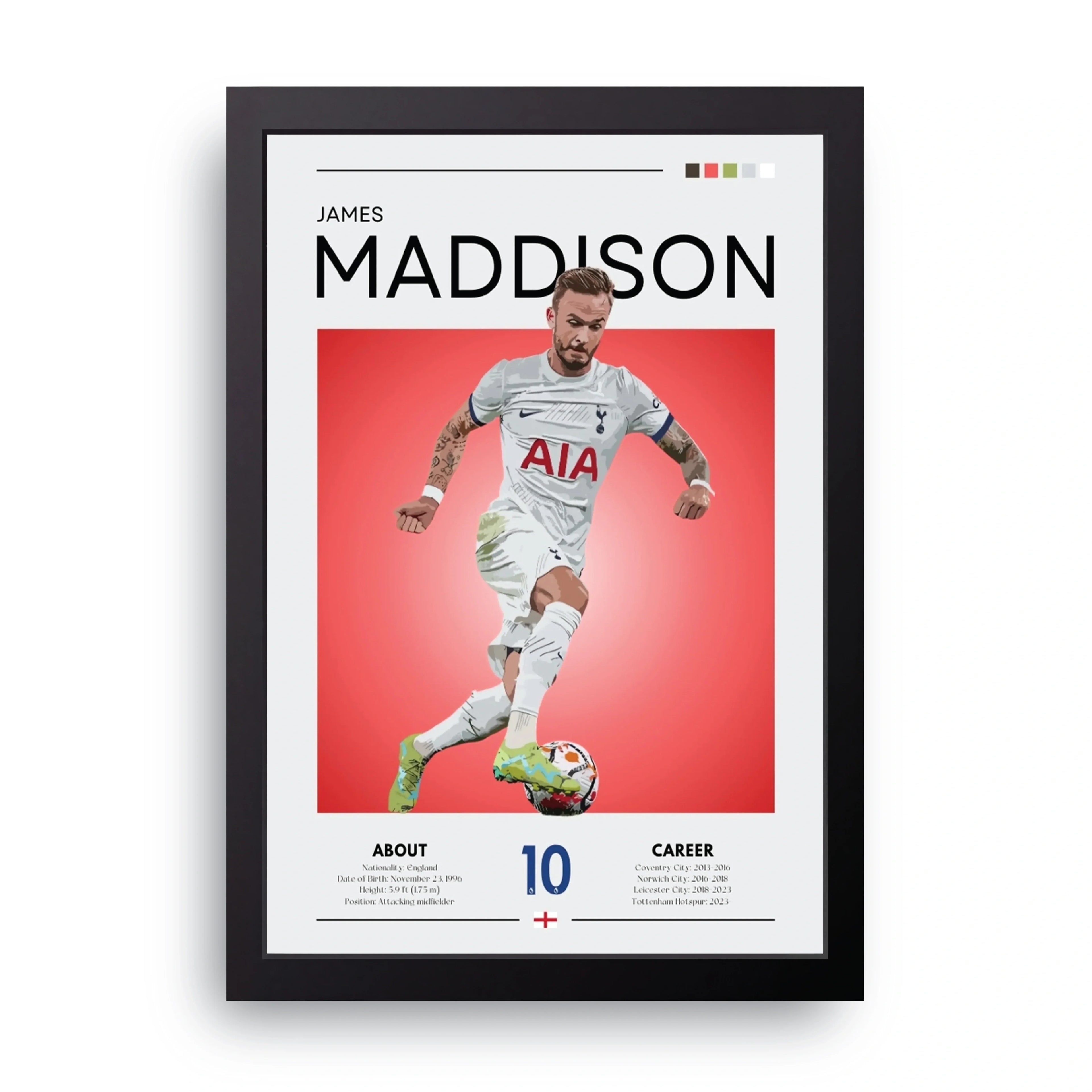 James Maddison framed wall art print — HIBR