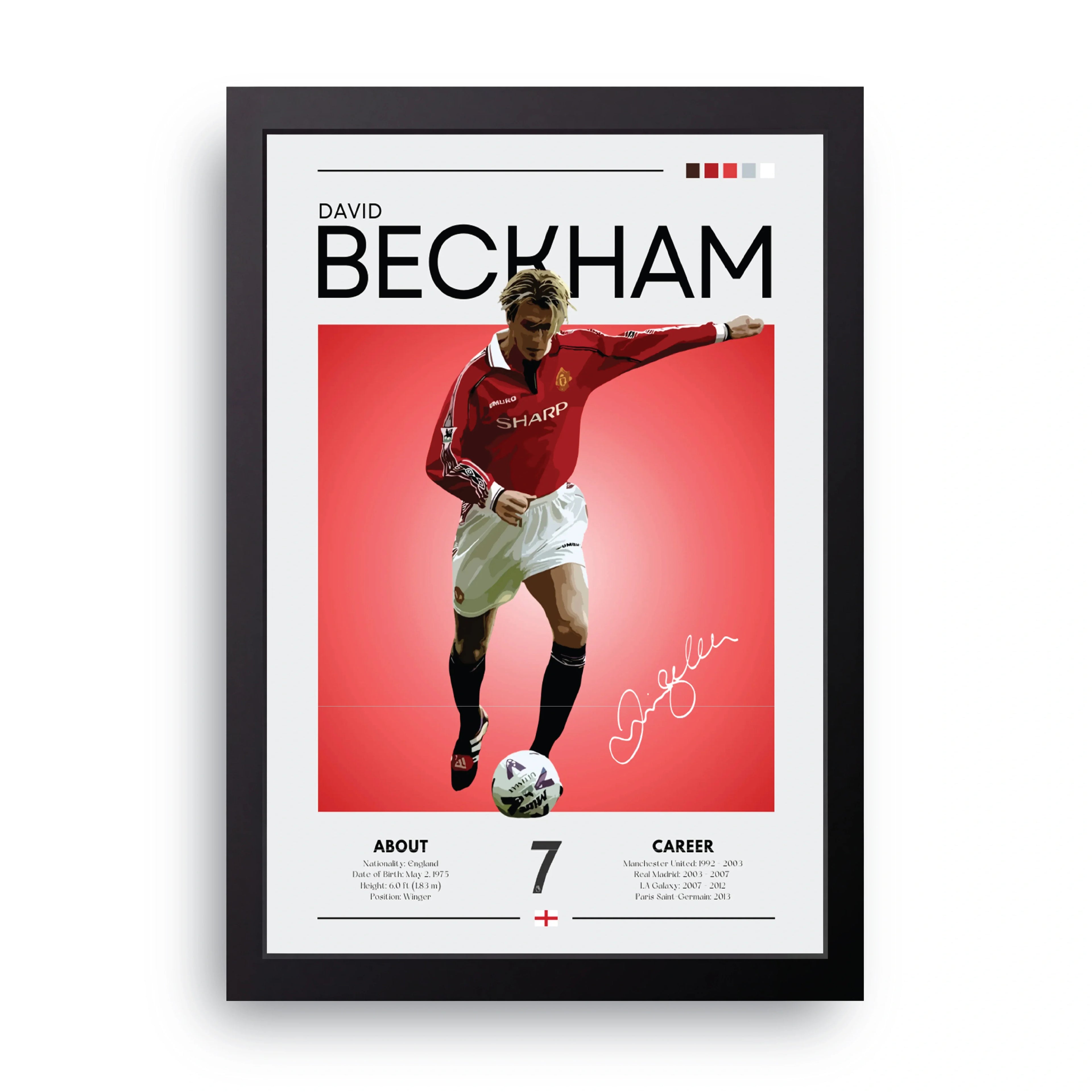 David Beckham framed wall art print — HIBR