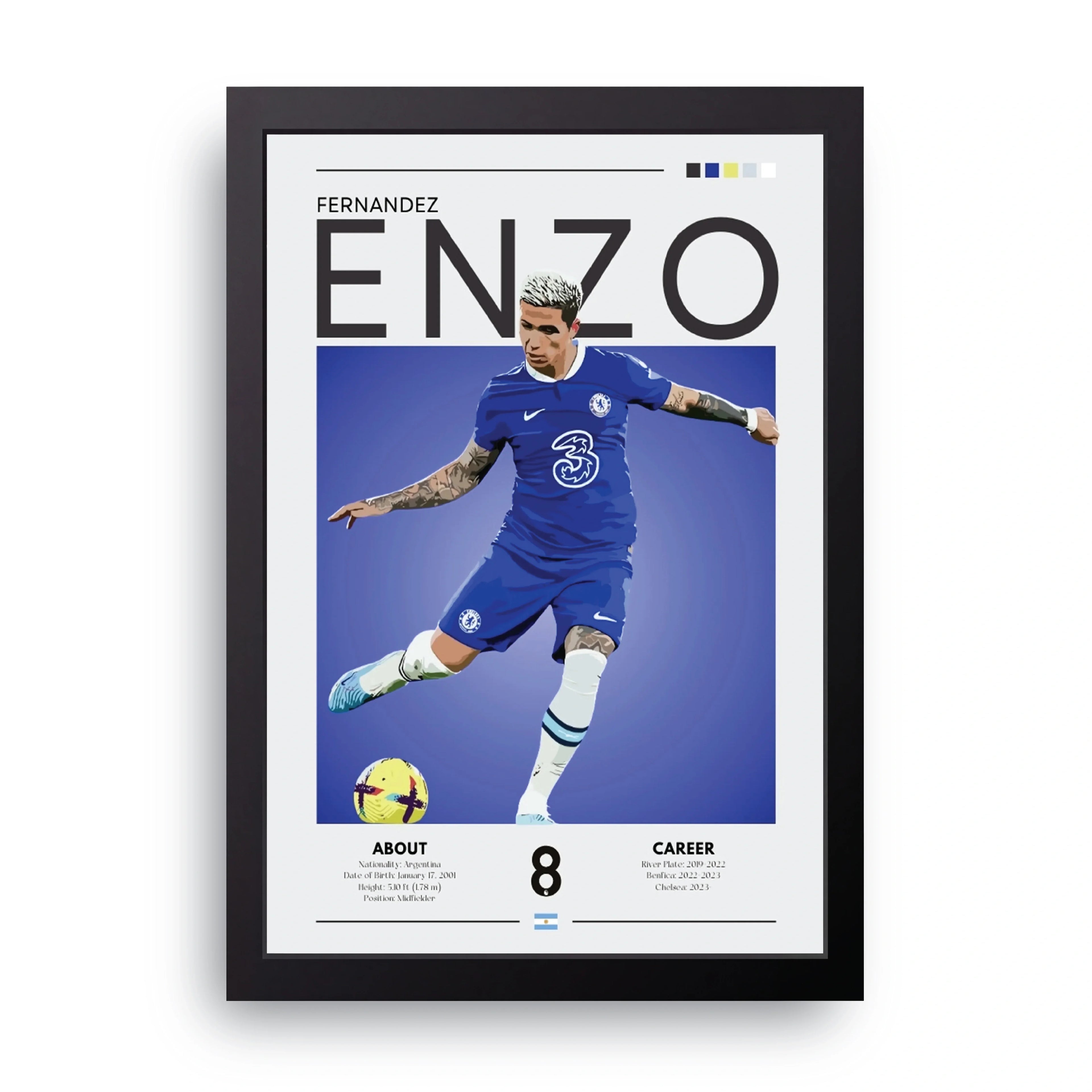 Enzo Fernandez framed wall art print — HIBR