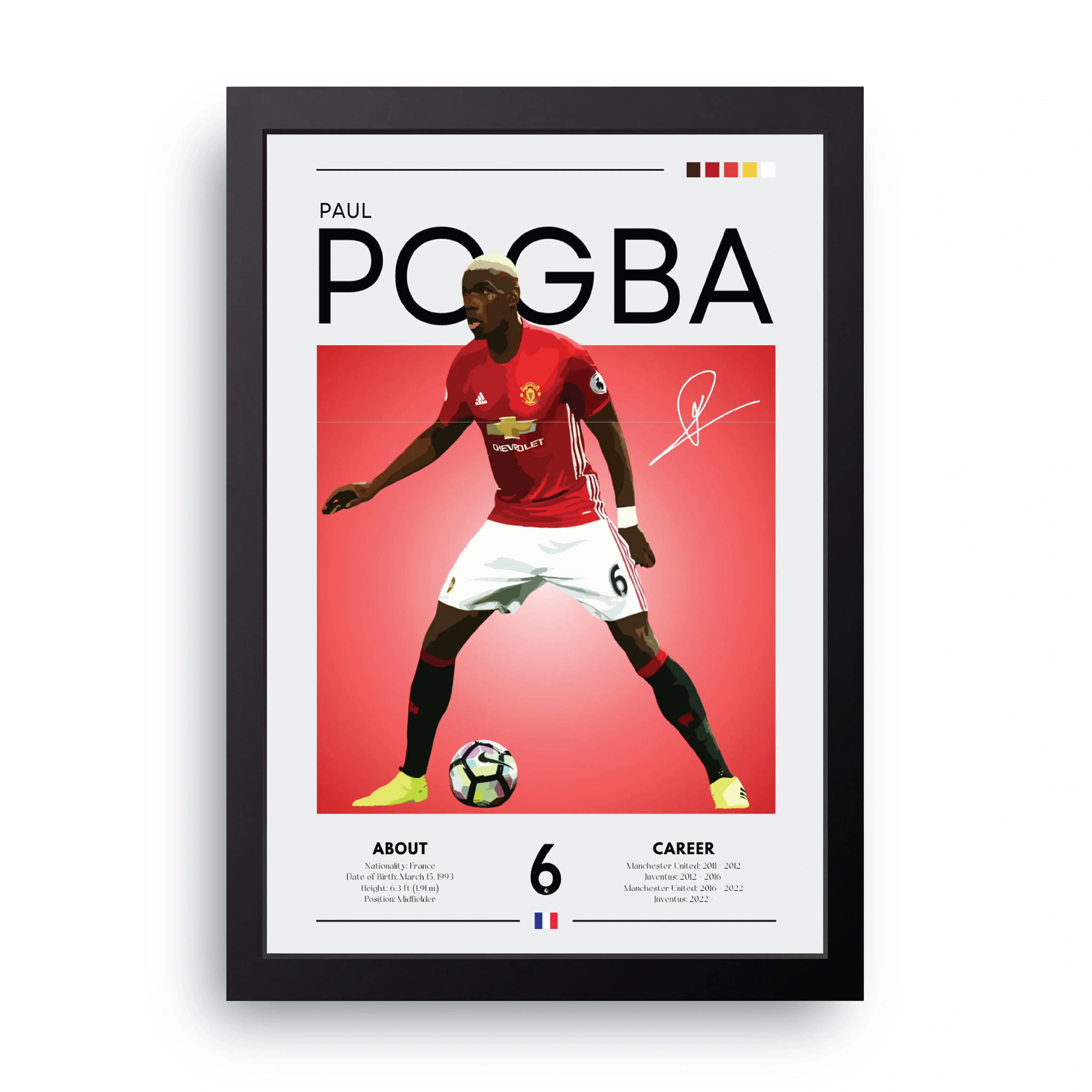Paul Pogba framed wall art print — HIBR