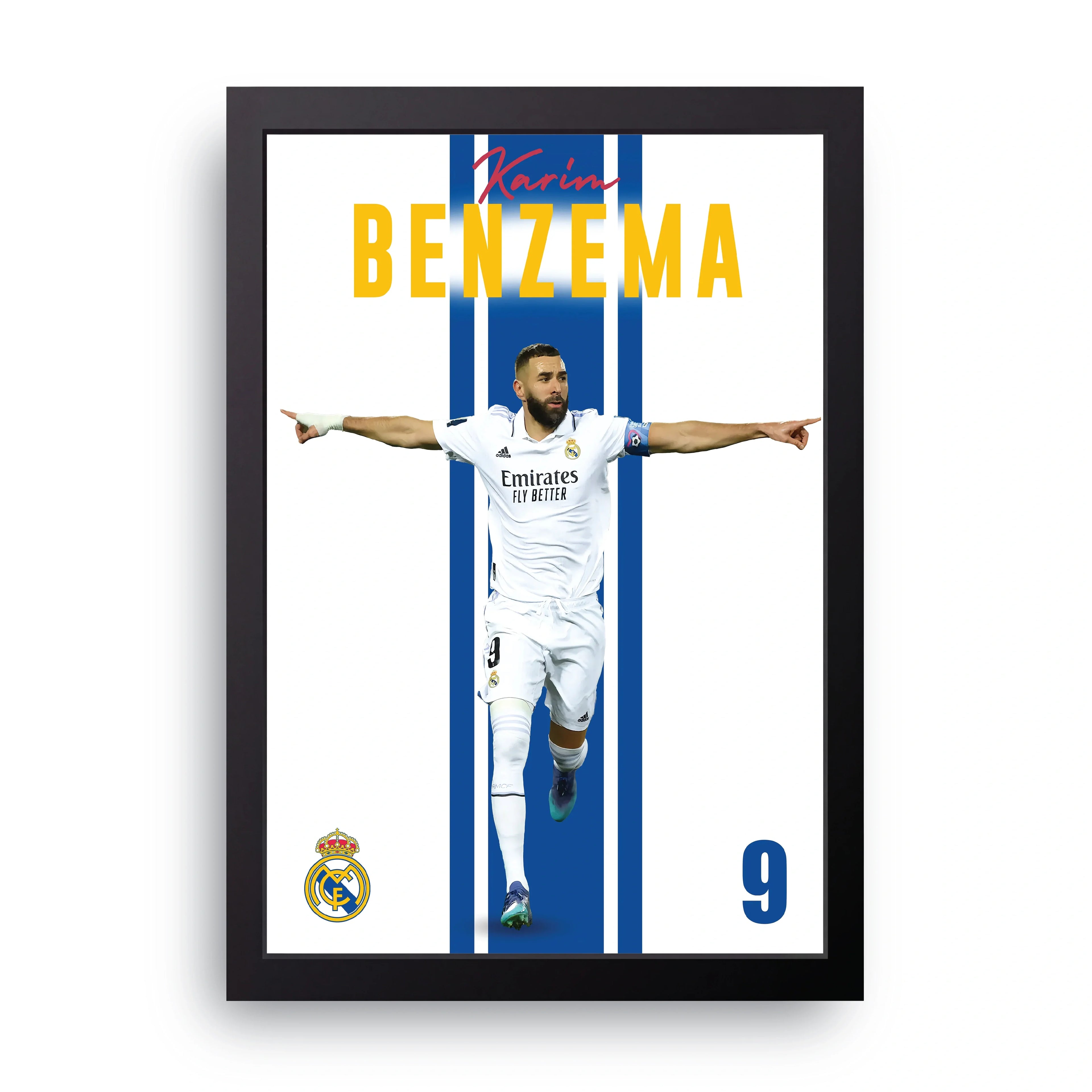 Karim Benzema framed wall art print — HIBR