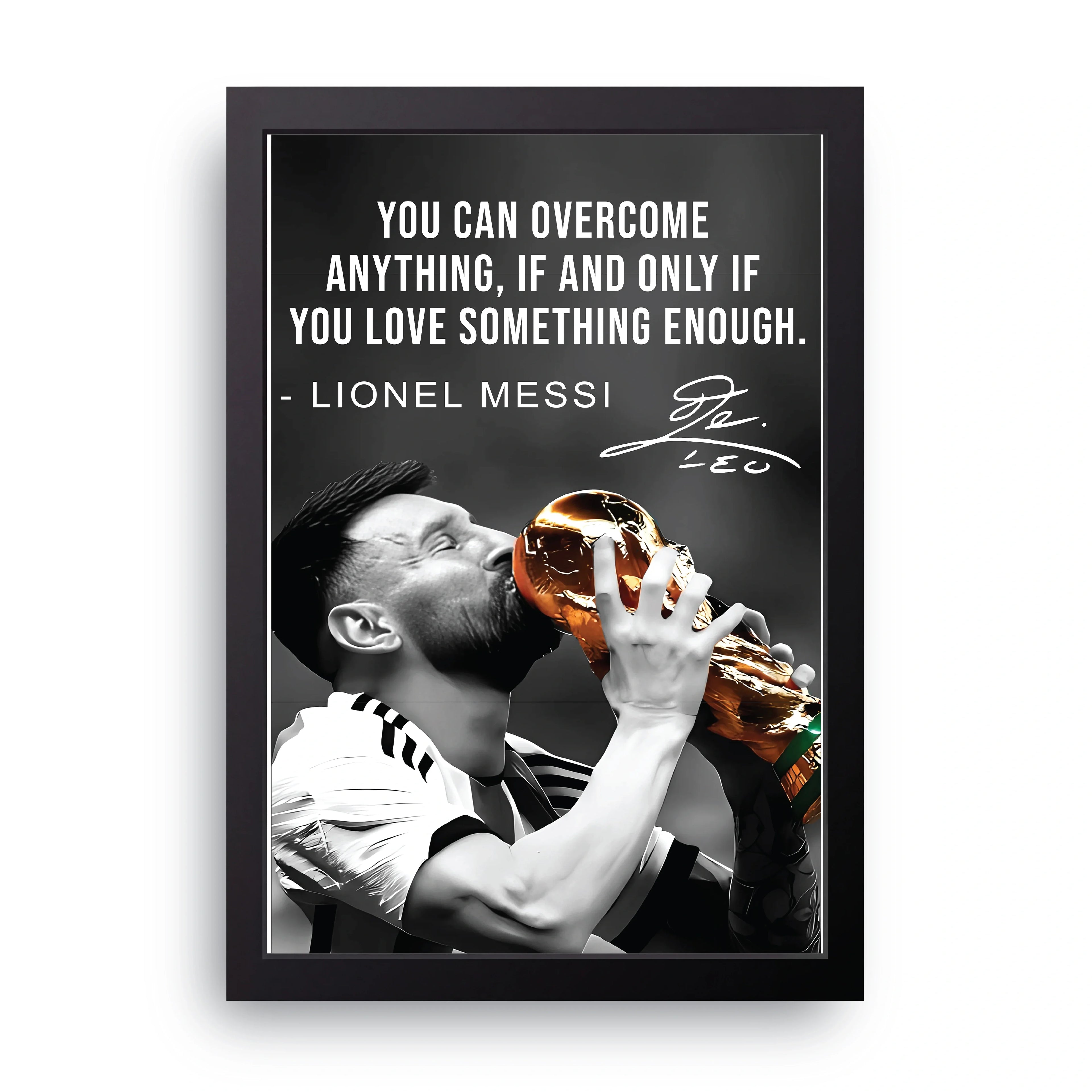 Messi Quote framed wall art print — HIBR