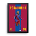 Ronaldinho Barcelona framed wall art print — HIBR