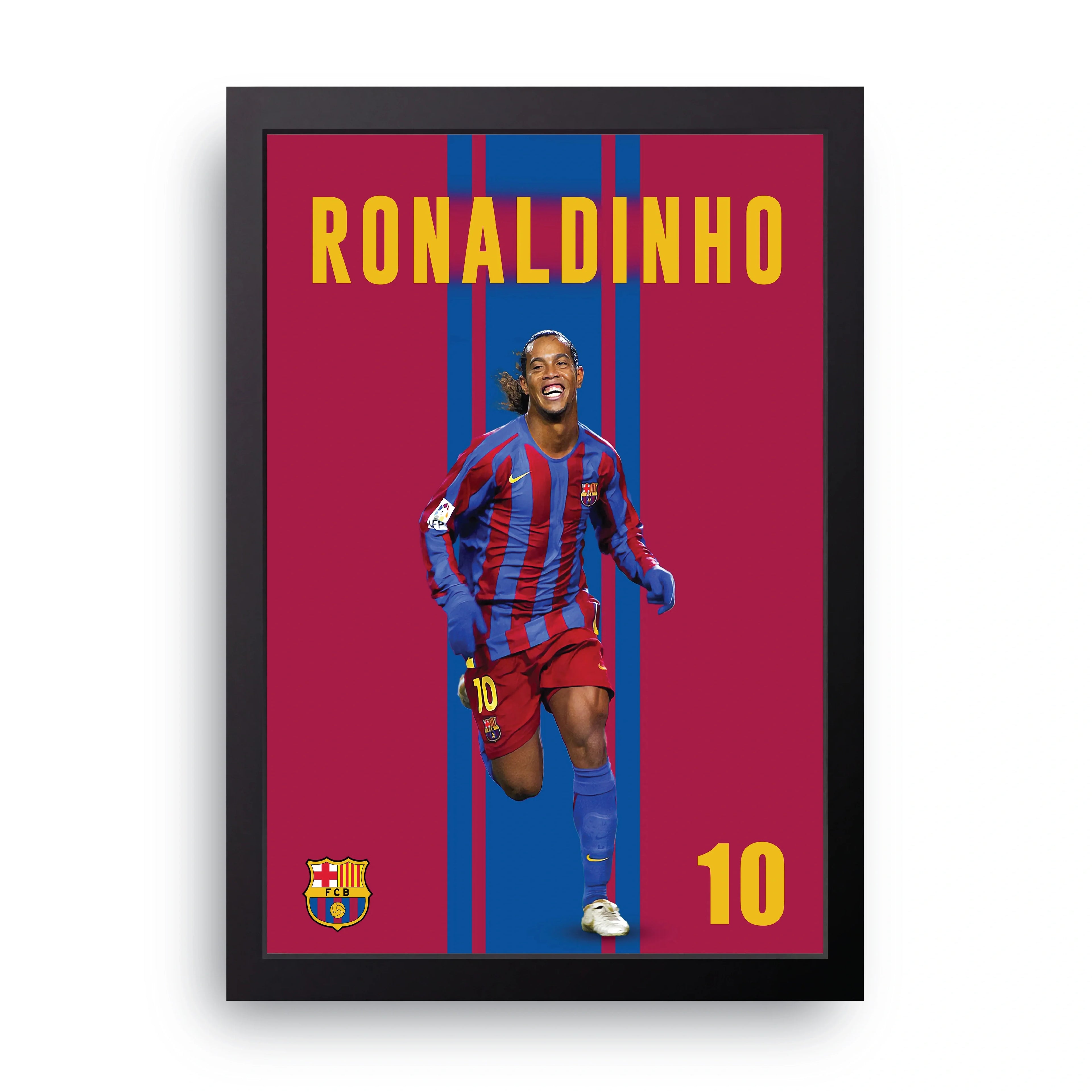 Ronaldinho Barcelona framed wall art print — HIBR