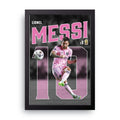 Messi Miami Strike framed wall art print — HIBR