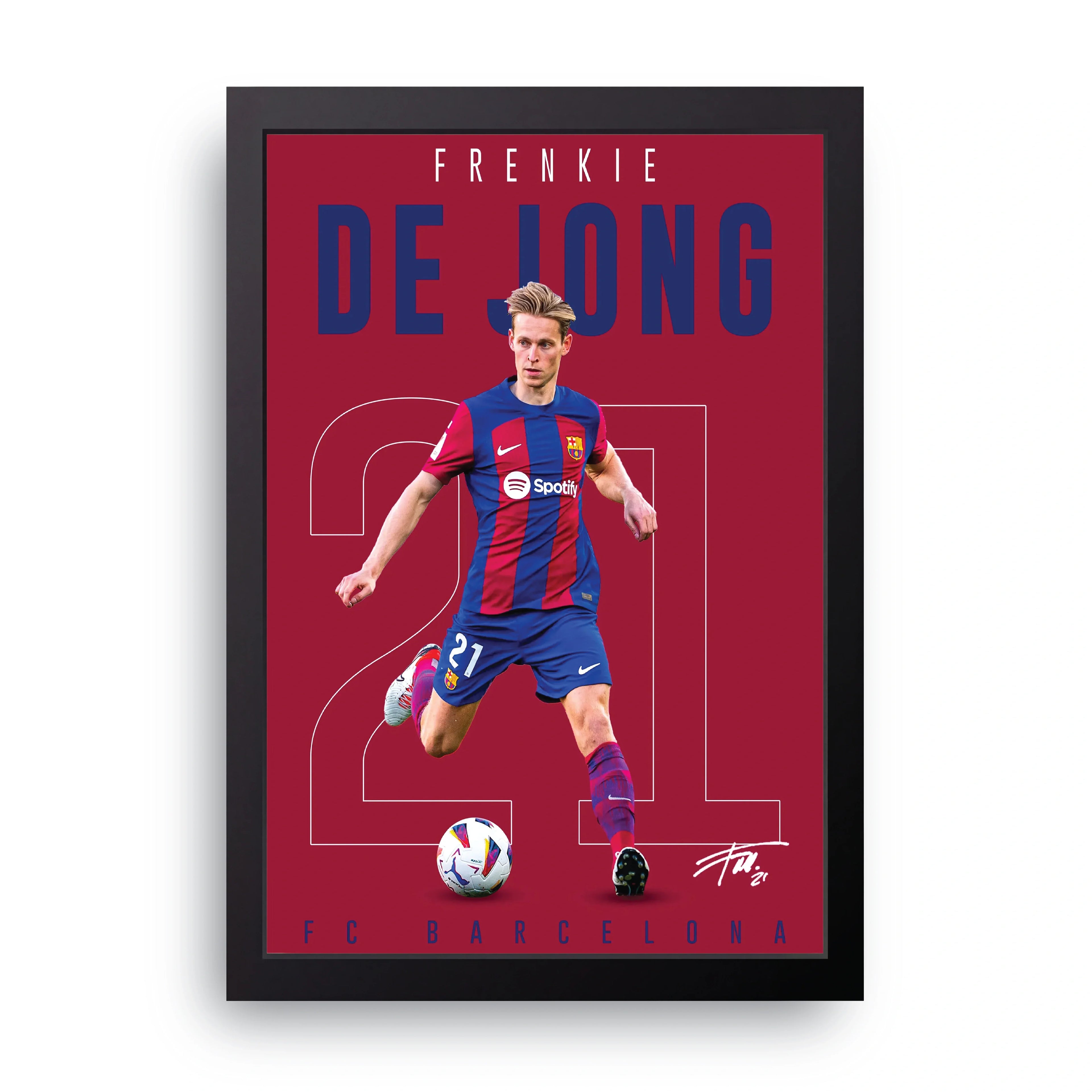 Frenkie De Jong framed wall art print — HIBR