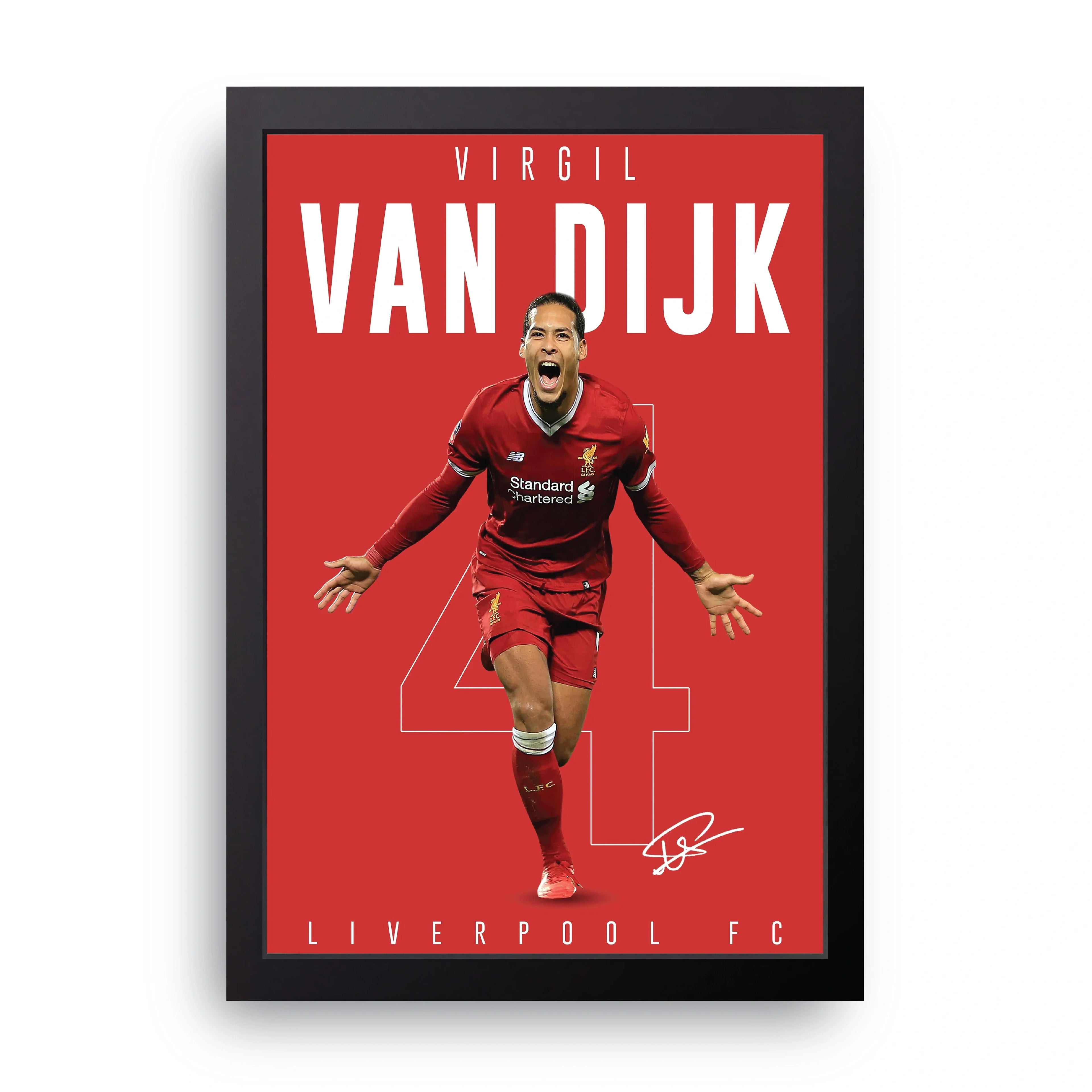 Van Dijk Liverpool framed wall art print — HIBR