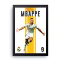 Mbappe Real Madrid framed wall art print — HIBR