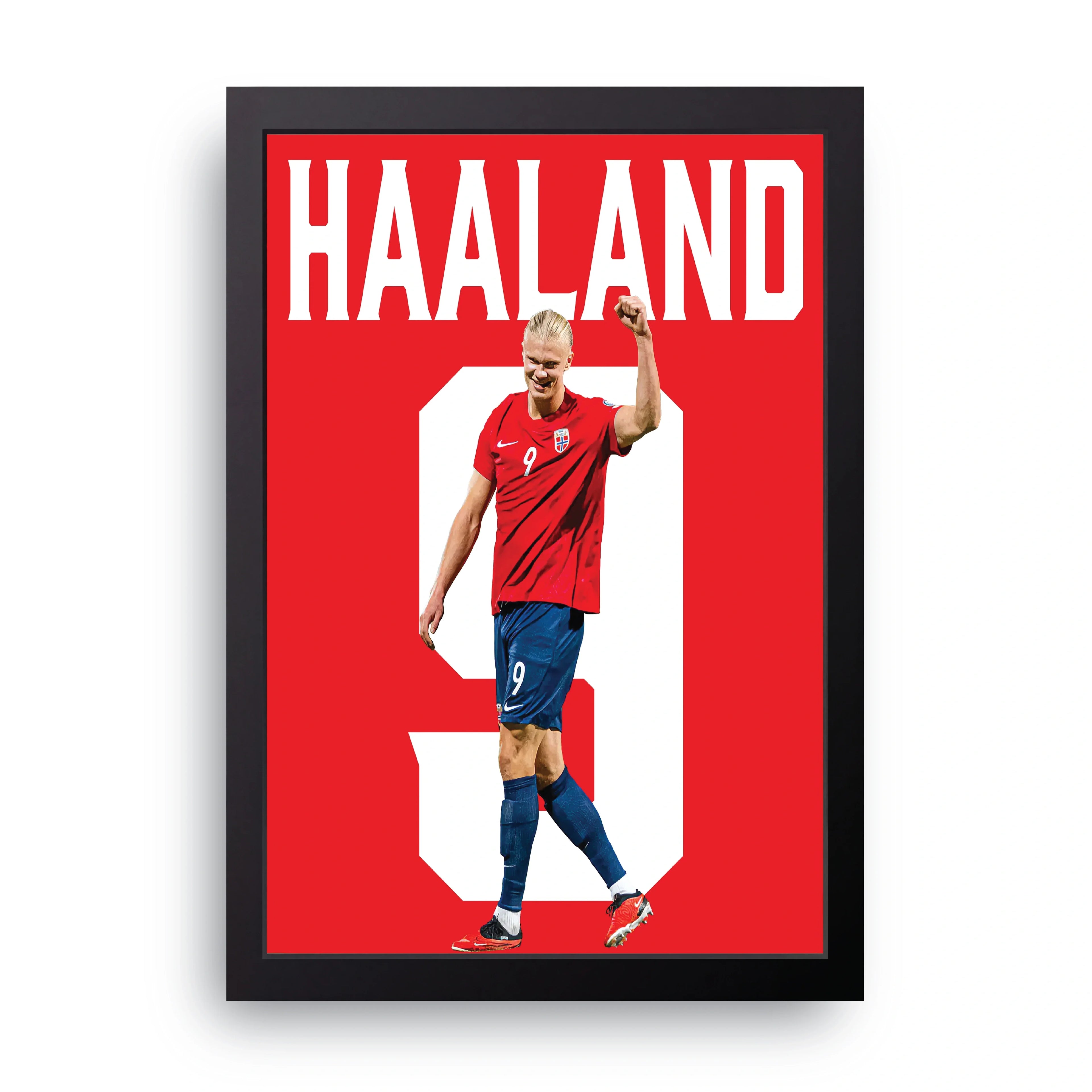 Haaland Number Nine framed wall art print — HIBR