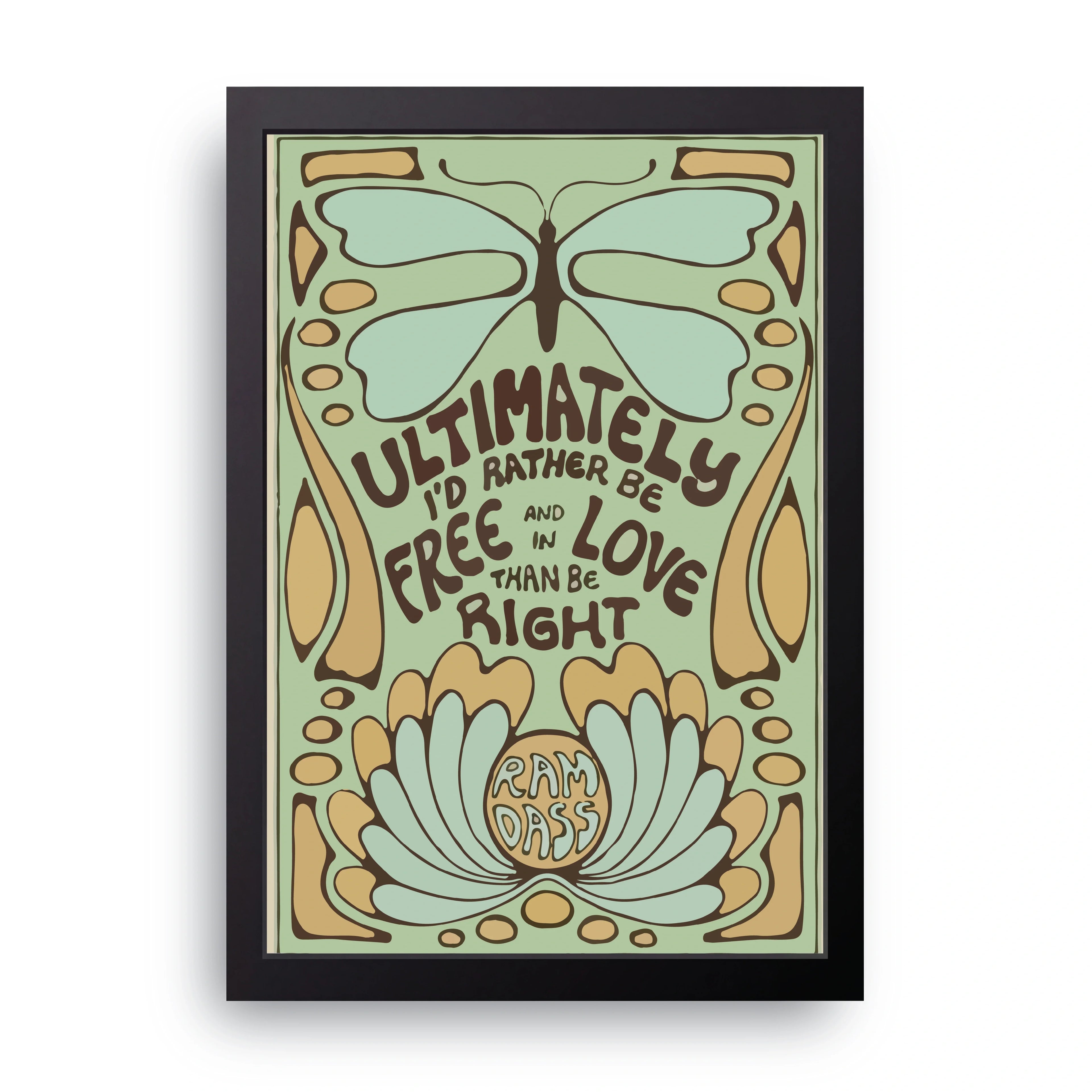 Ram Dass Quote framed wall art print — HIBR