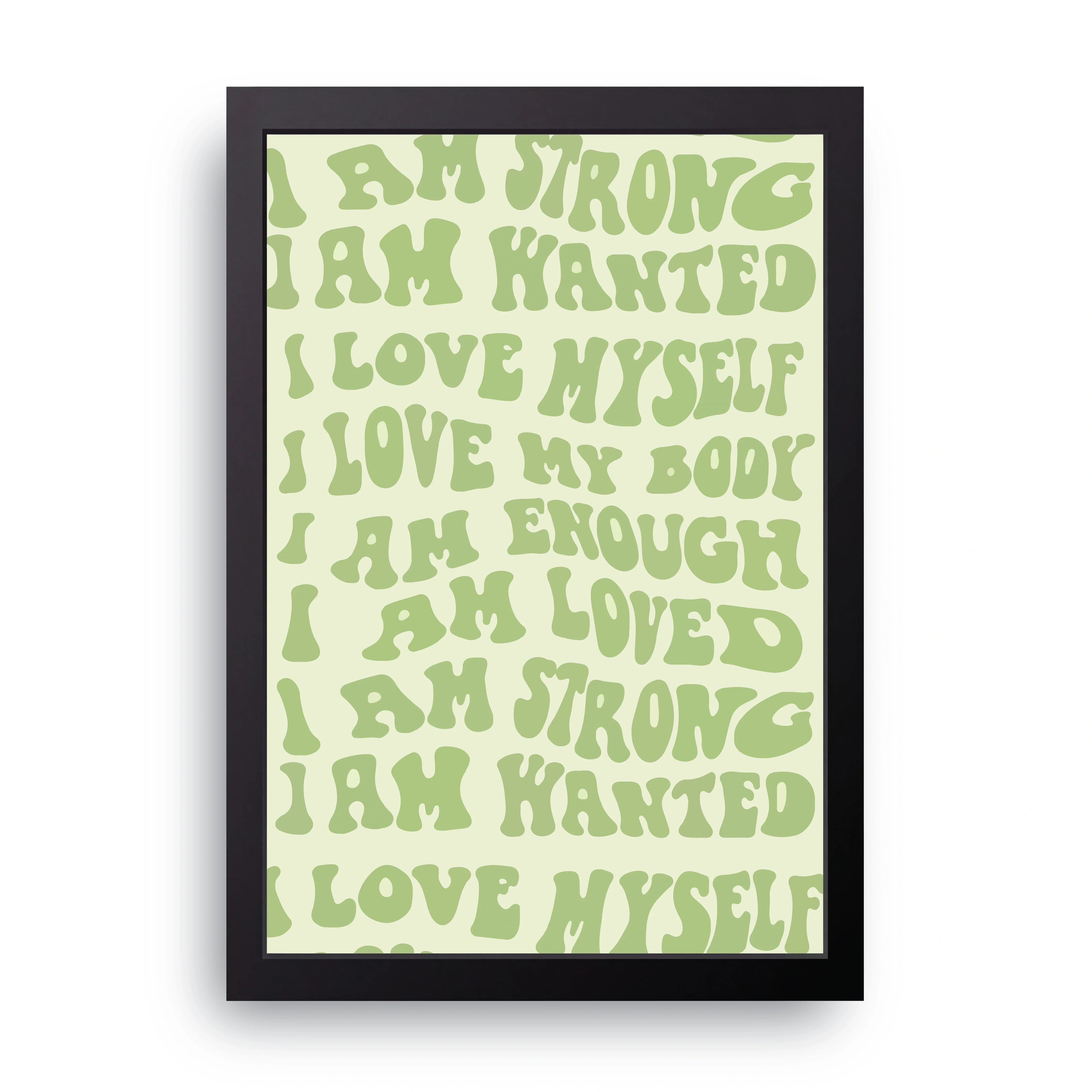 I Am Enough framed wall art print — HIBR