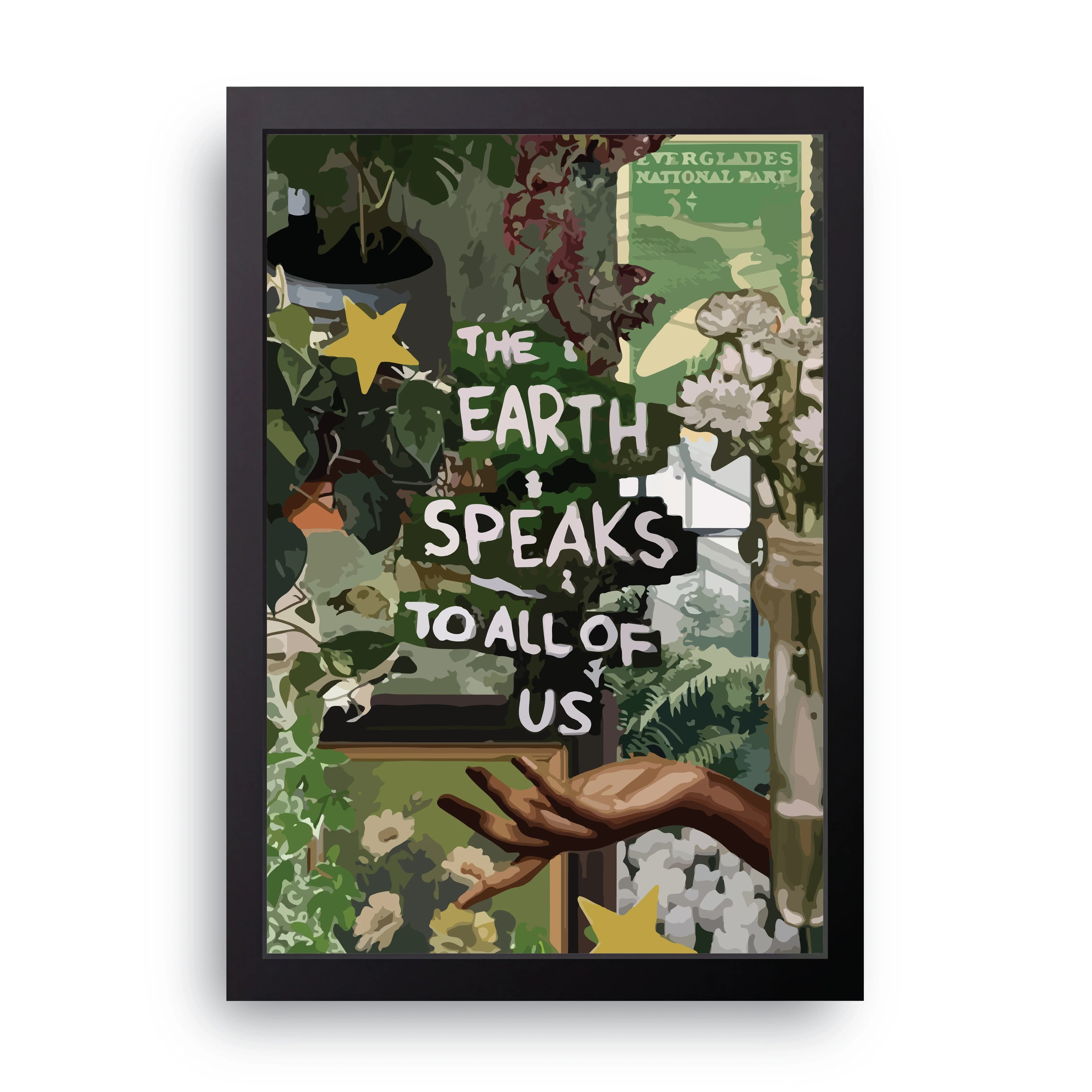 Earth Speaks framed wall art print — HIBR