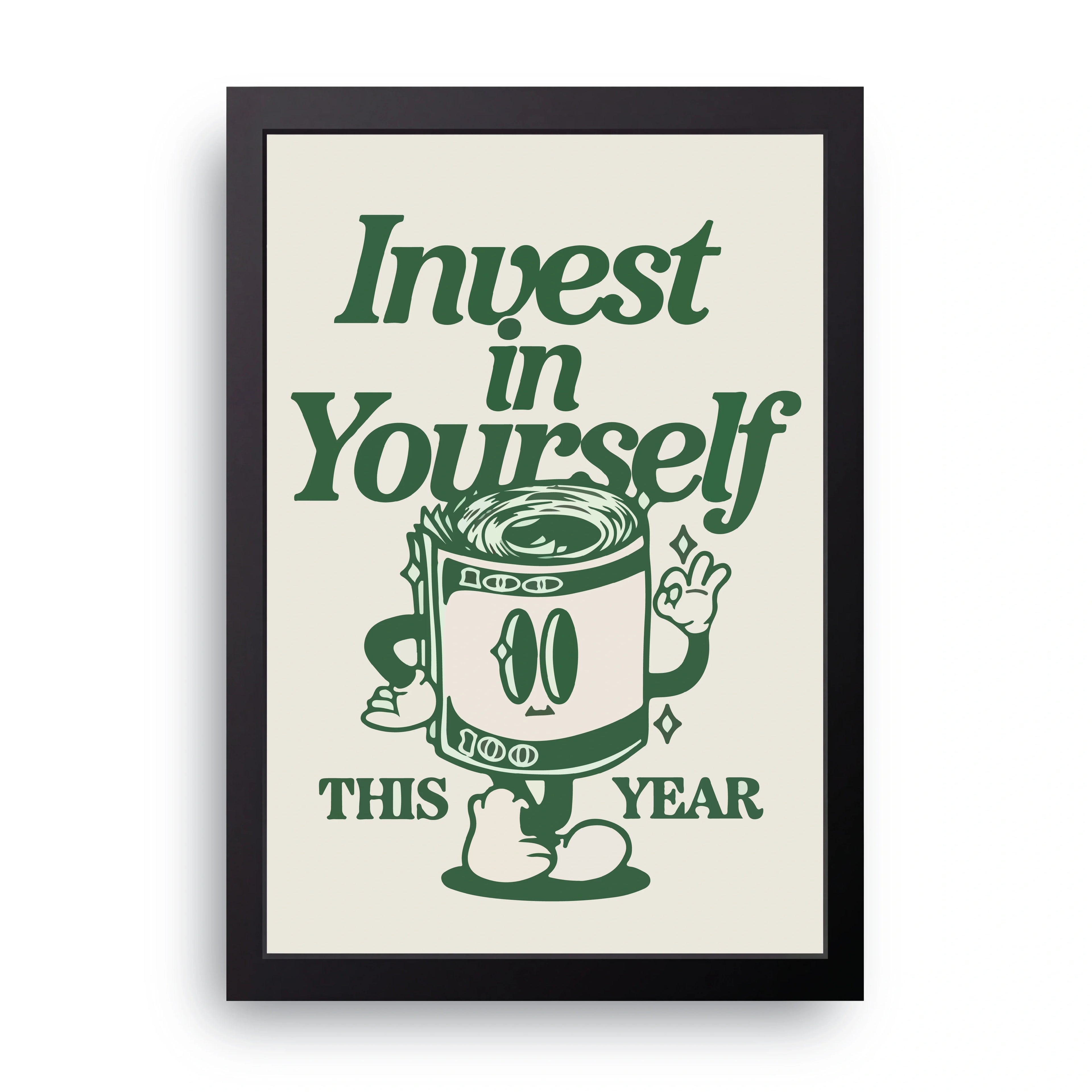 Invest In Yourself framed wall art print — HIBR