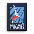 I Flip For Gymnastics framed wall art print — HIBR