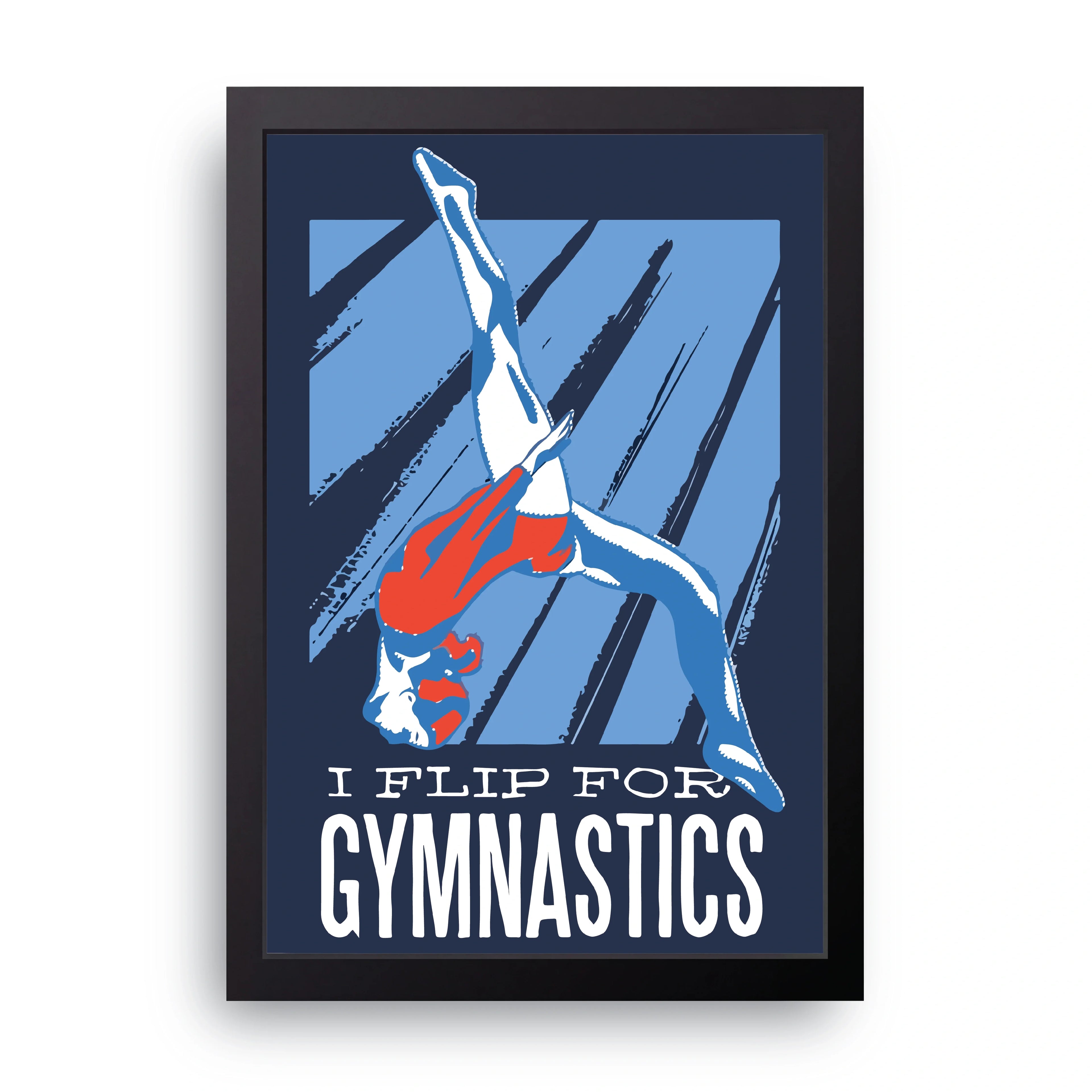 I Flip For Gymnastics framed wall art print — HIBR