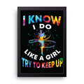 Like A Girl framed wall art print — HIBR