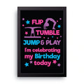 Gymnastics Birthday framed wall art print — HIBR