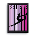 Believe Gymnast framed wall art print — HIBR
