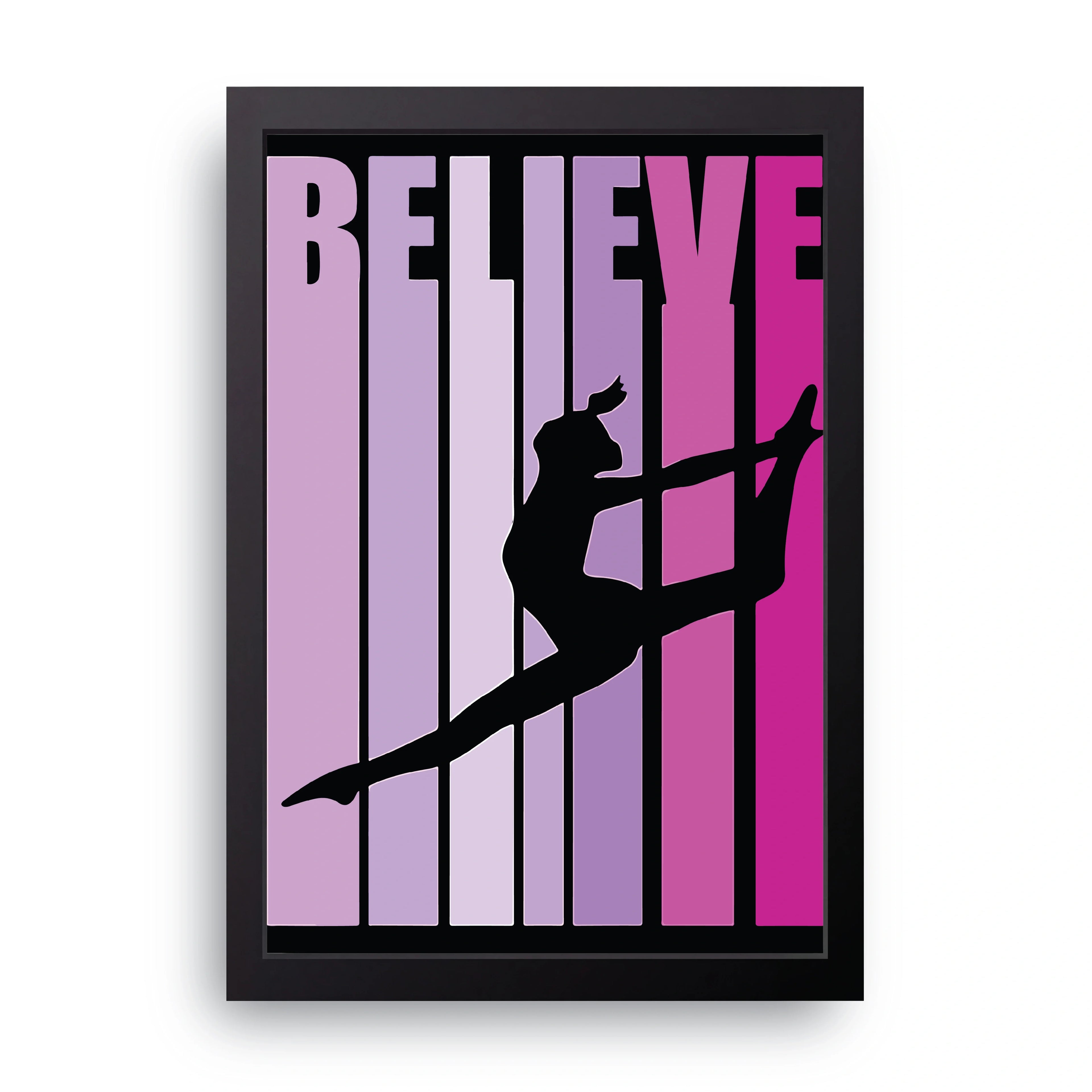 Believe Gymnast framed wall art print — HIBR