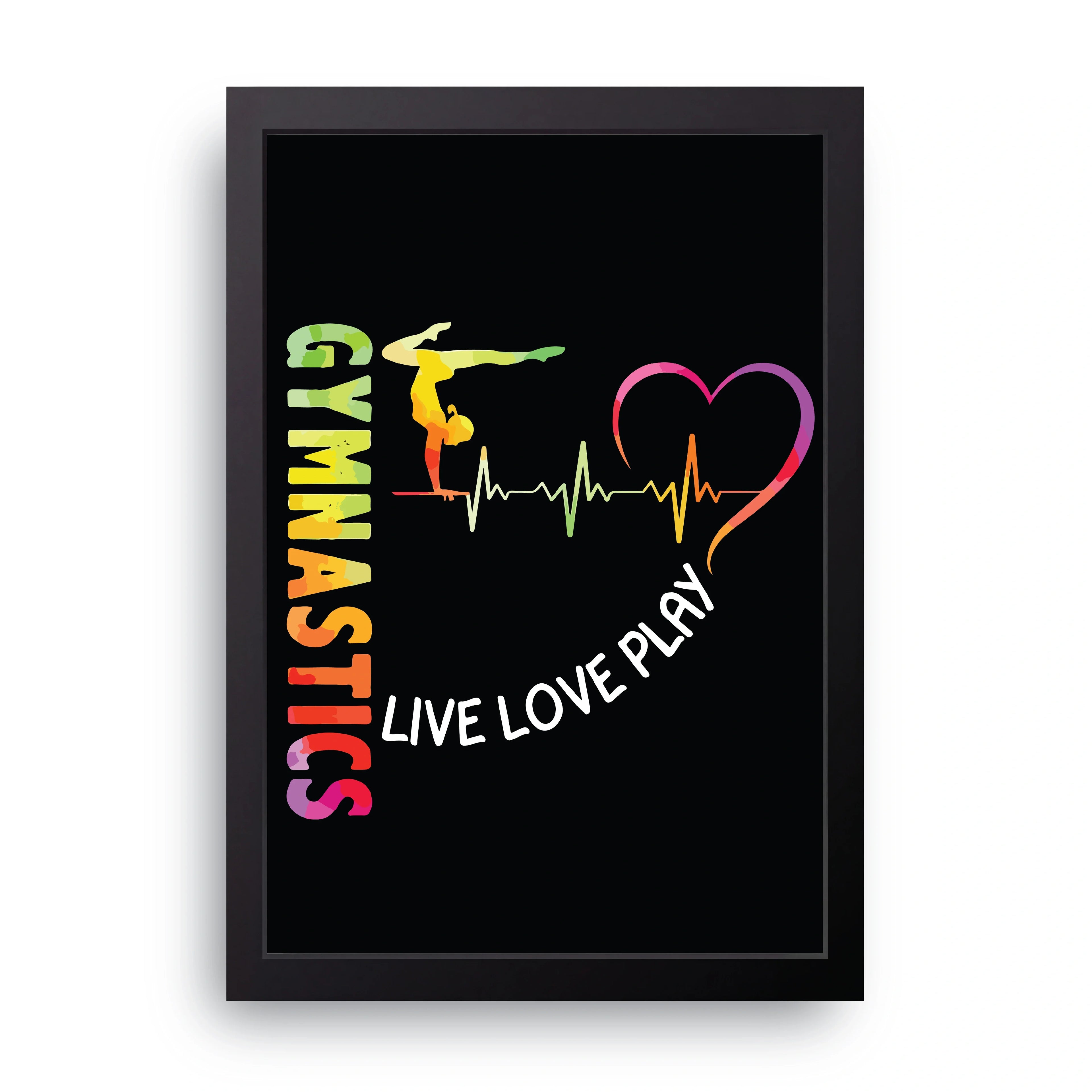 Live Love Play framed wall art print — HIBR