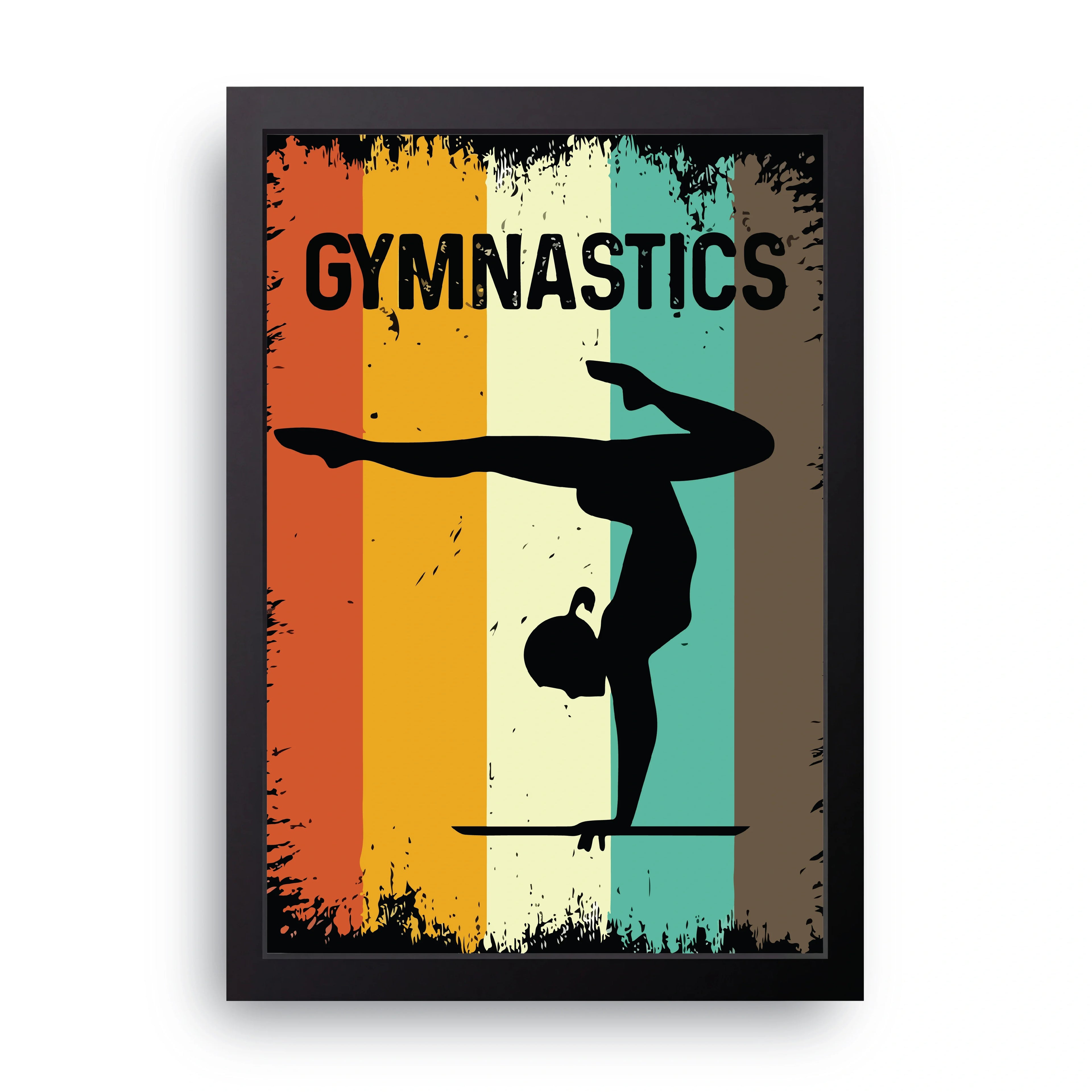 Retro Gymnastics framed wall art print — HIBR