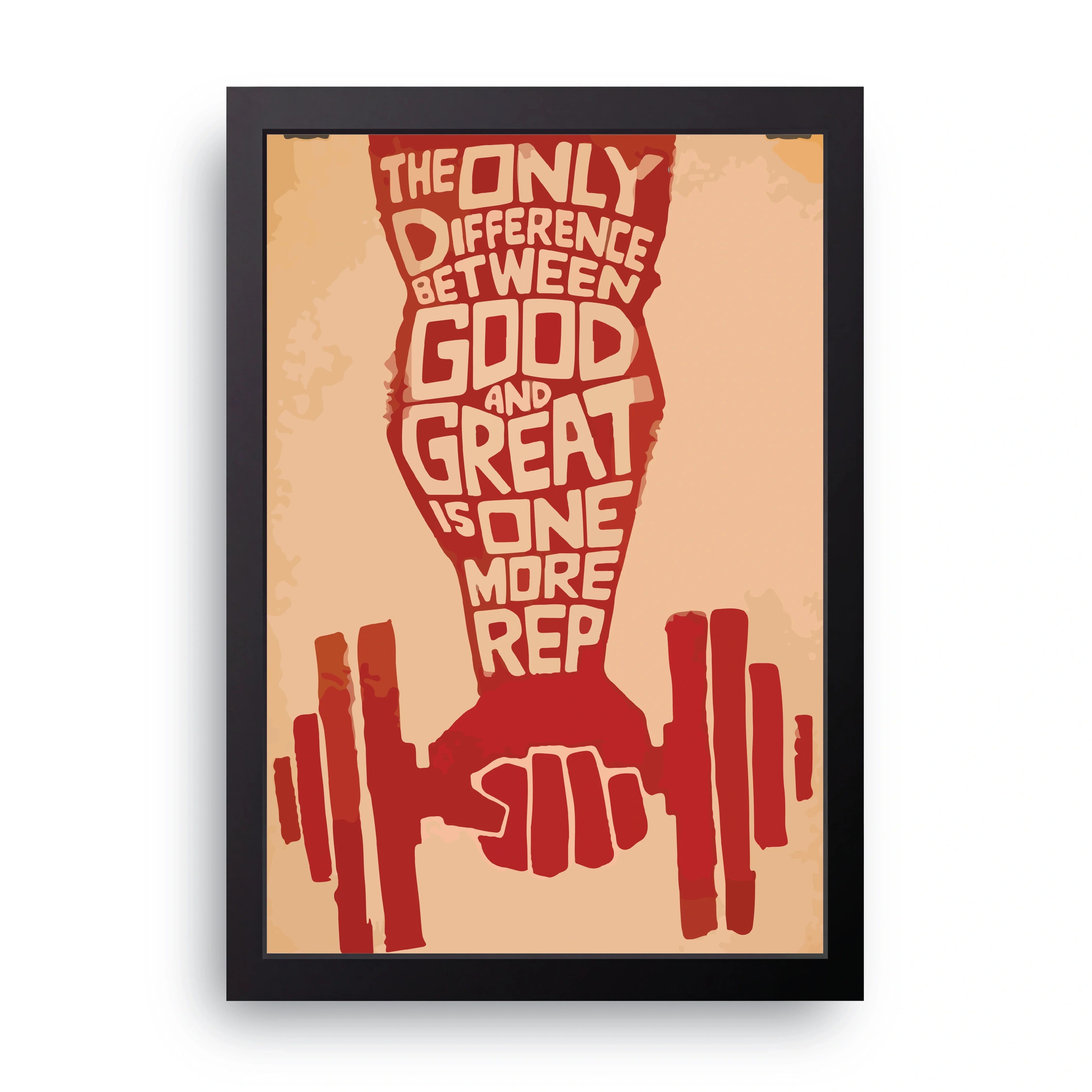 One More Rep framed wall art print — HIBR
