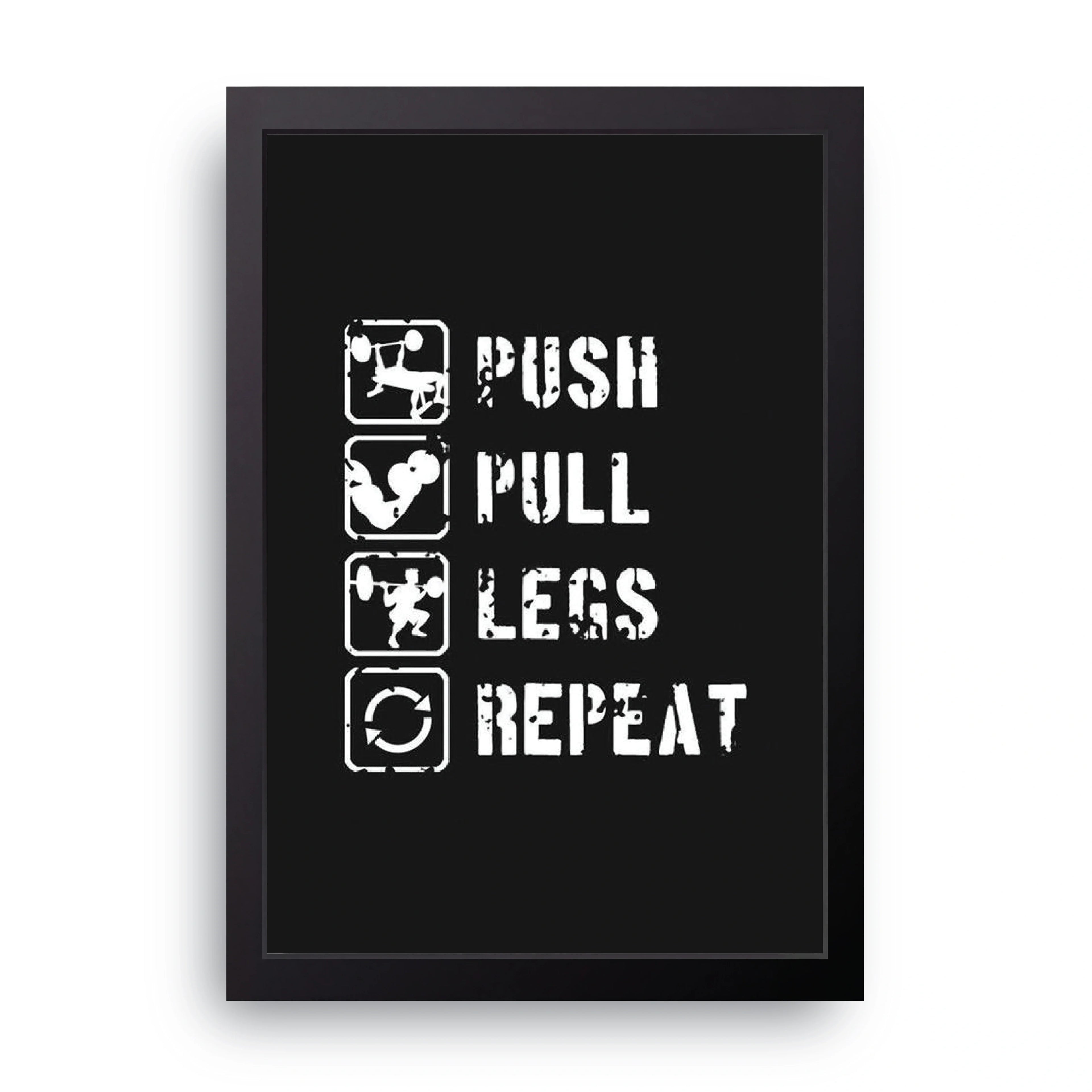 Push Pull Legs framed wall art print — HIBR