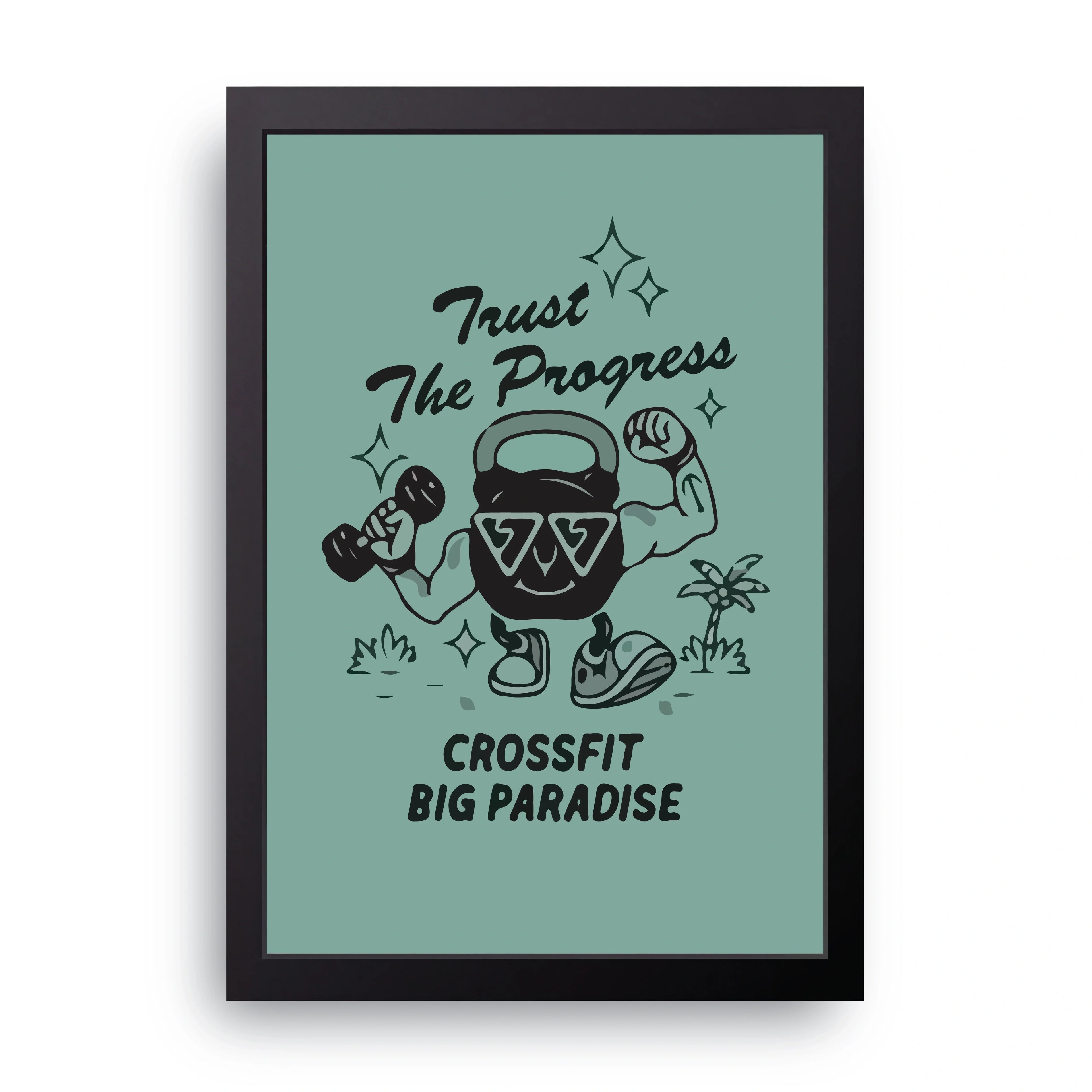 Trust The Progress framed wall art print — HIBR