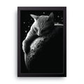 Moon Cat framed wall art print — HIBR