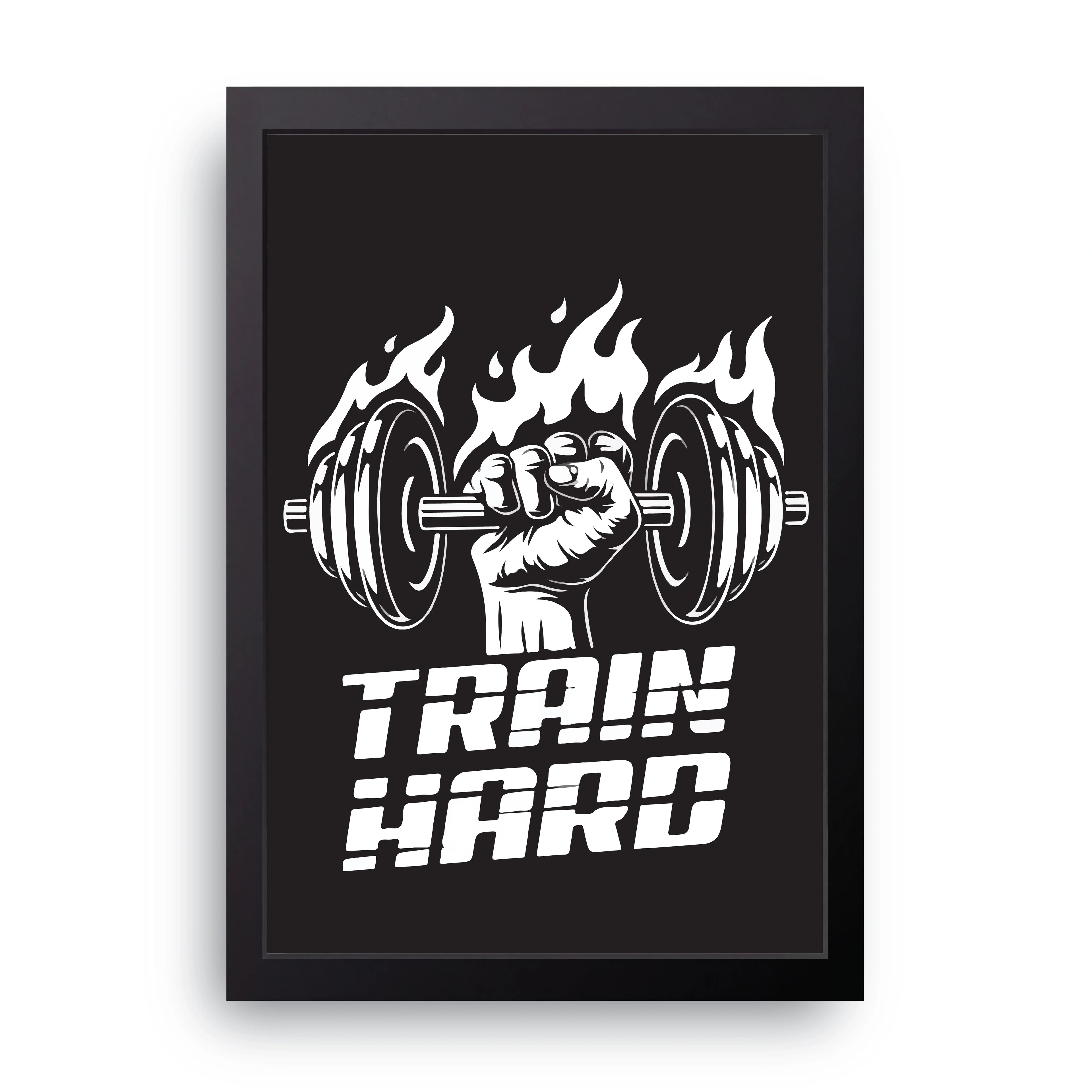 Train Hard framed wall art print — HIBR